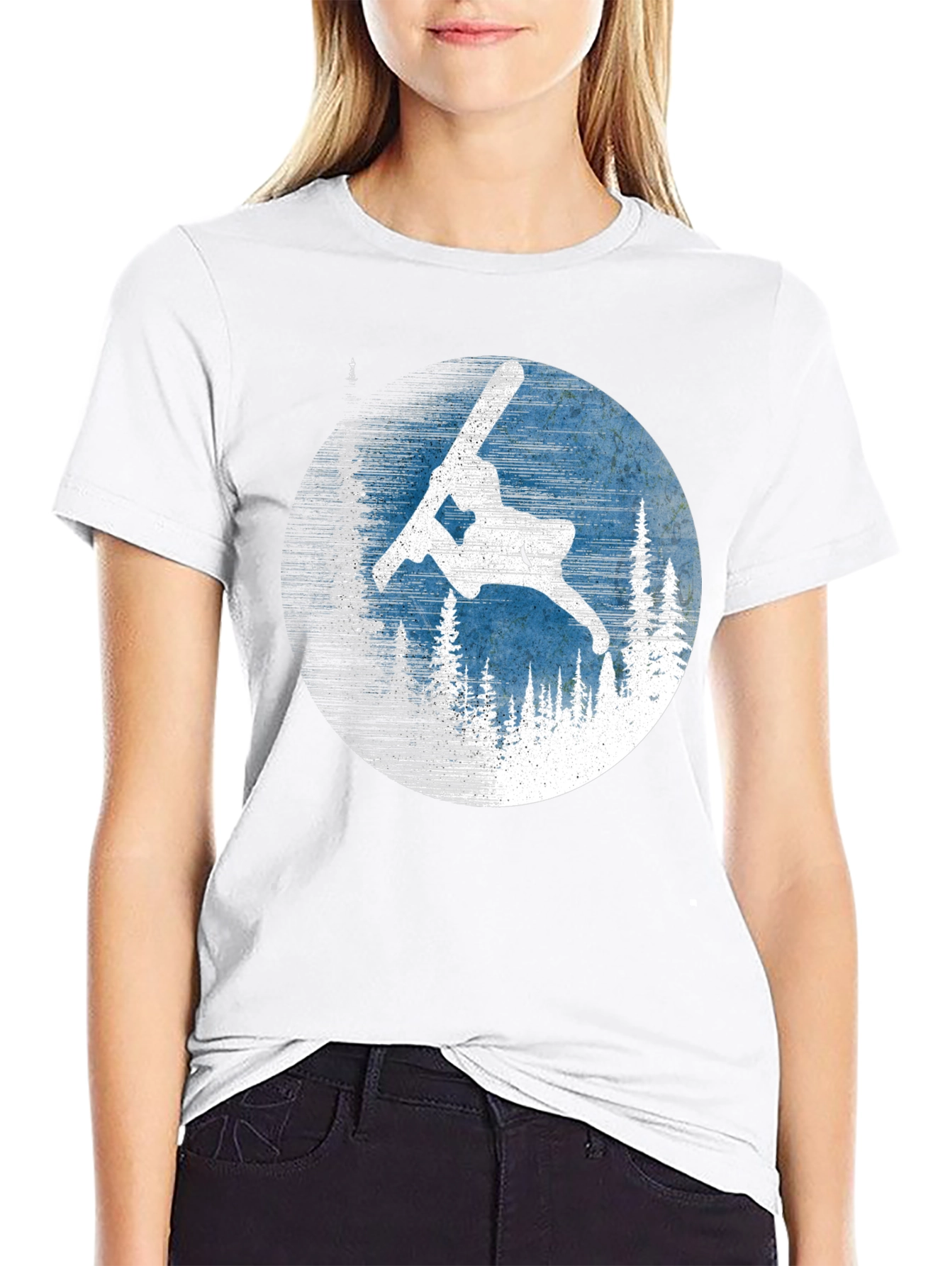 Black Snowboarder T-Shirt - Winter Sports Apparel view 9