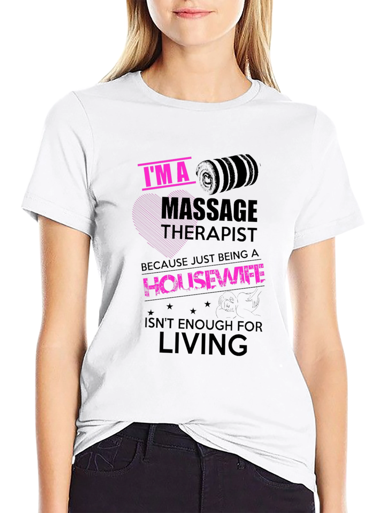 Black I'm A Massage Therapist Novelty T-Shirt view 9