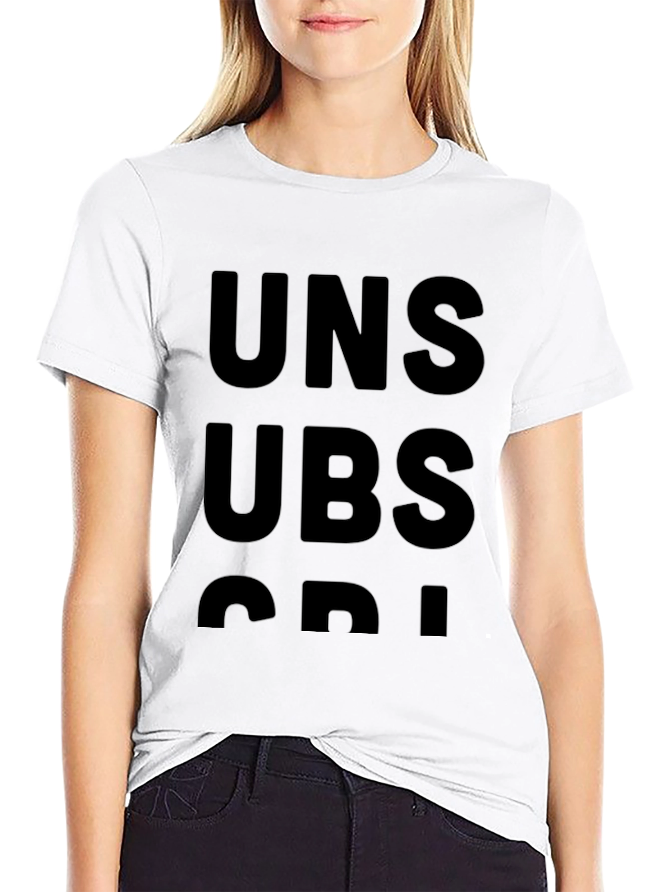 Black Unsubscribe Graphic T-Shirt view 9