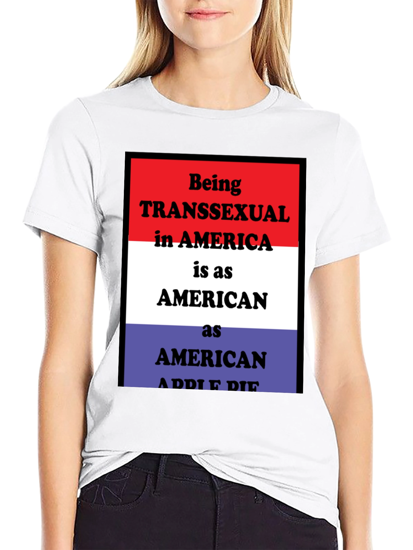 Black Transgender American Pride T-Shirt view 9