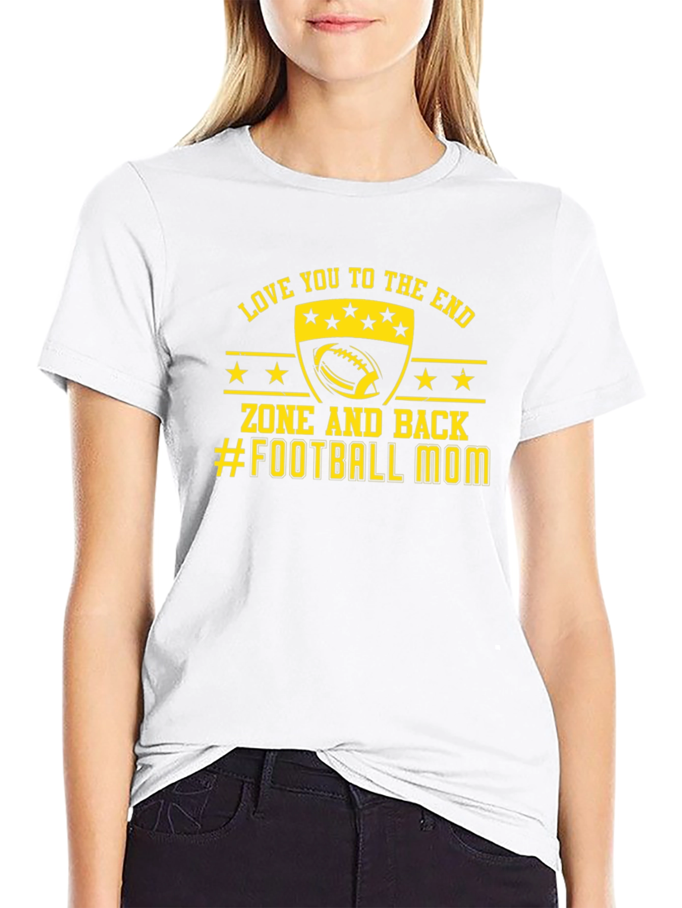 Black Love You to The End Football Mom T-Shirt view 9