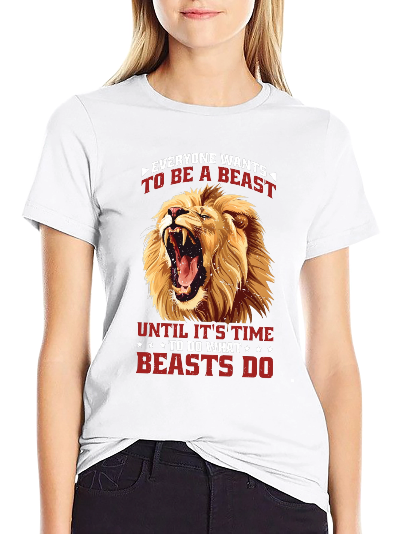 Black Lion Beast Graphic T-Shirt - Bold Statement Tee view 9