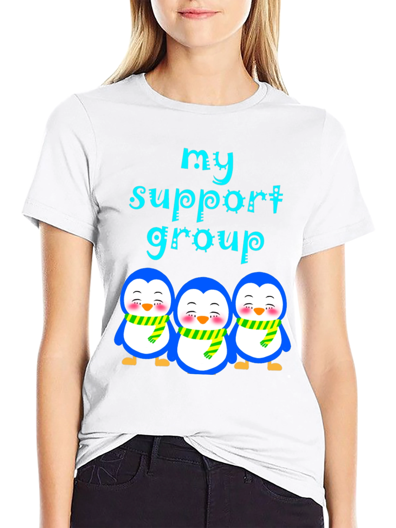 Black Penguin Support Group Graphic Tee - Unisex view 9