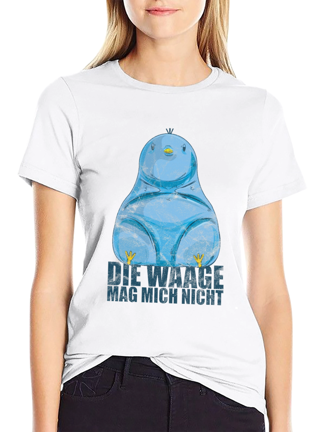 Black Funny Blue Bird T-Shirt - Die Waage Mag Mich Nicht view 9