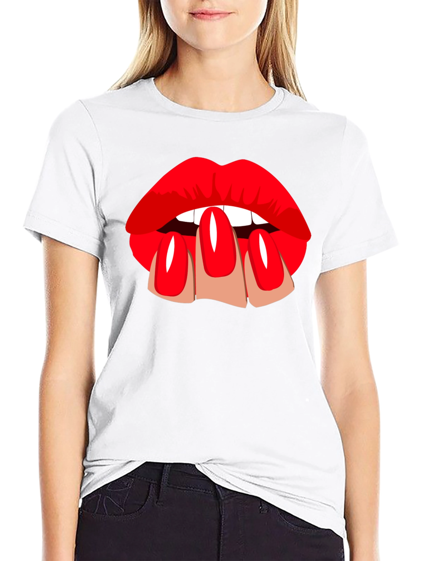 Black Lip Service Graphic T-Shirt view 9