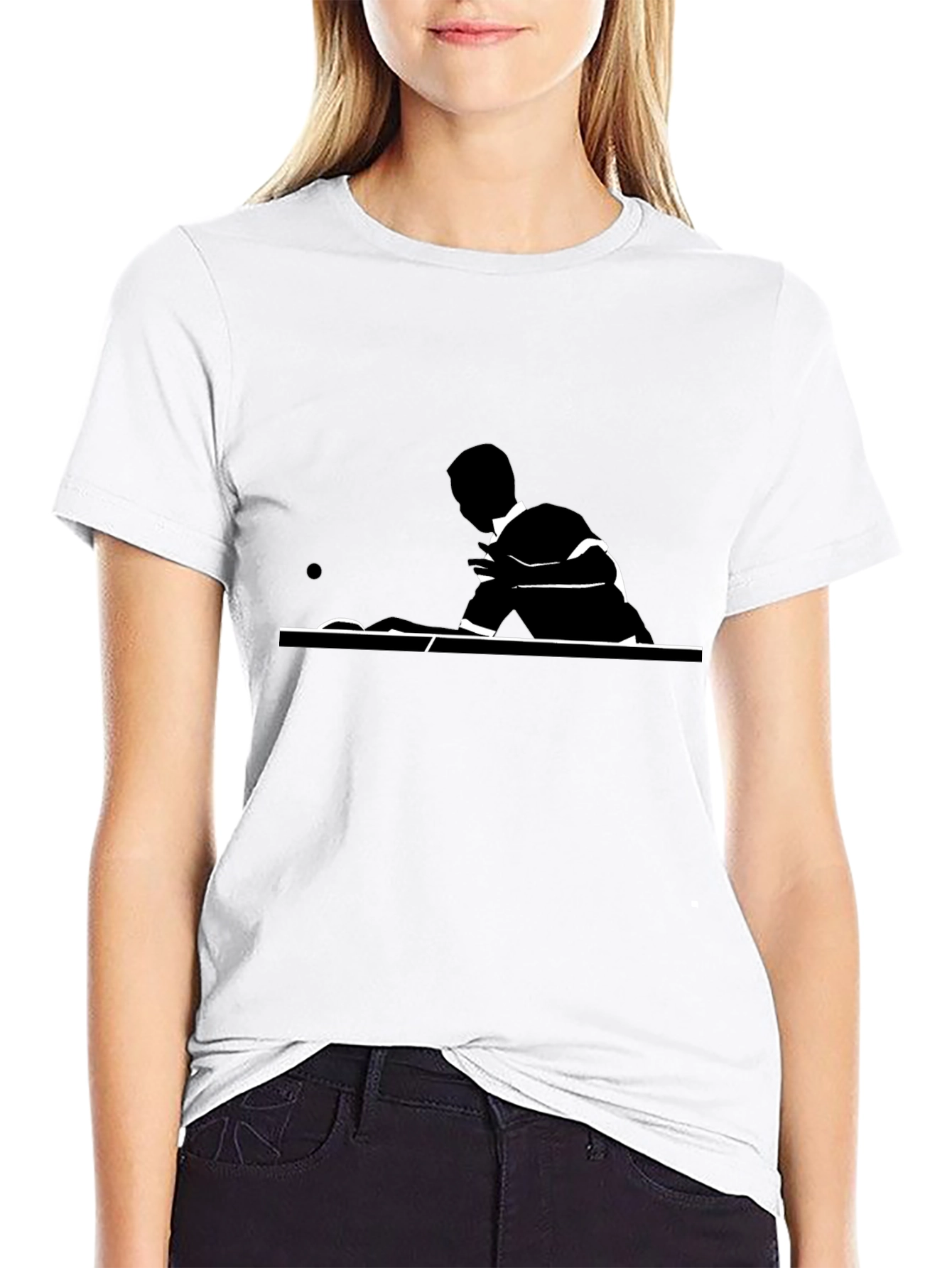 Black Billiards Player Graphic Tee - Black Cotton T-Shirt view 9