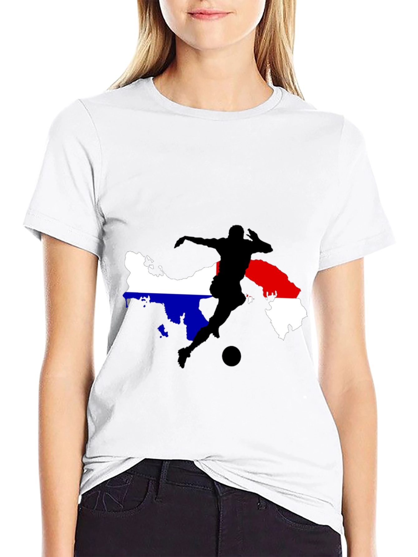 Soccer Silhouette Black T-Shirt - 9