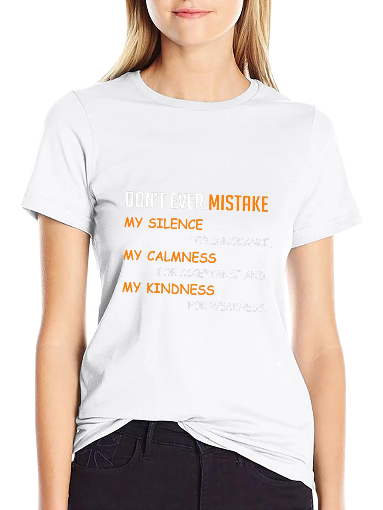 Black Men's Black T-Shirt - Don't Mistake My Silence view 9
