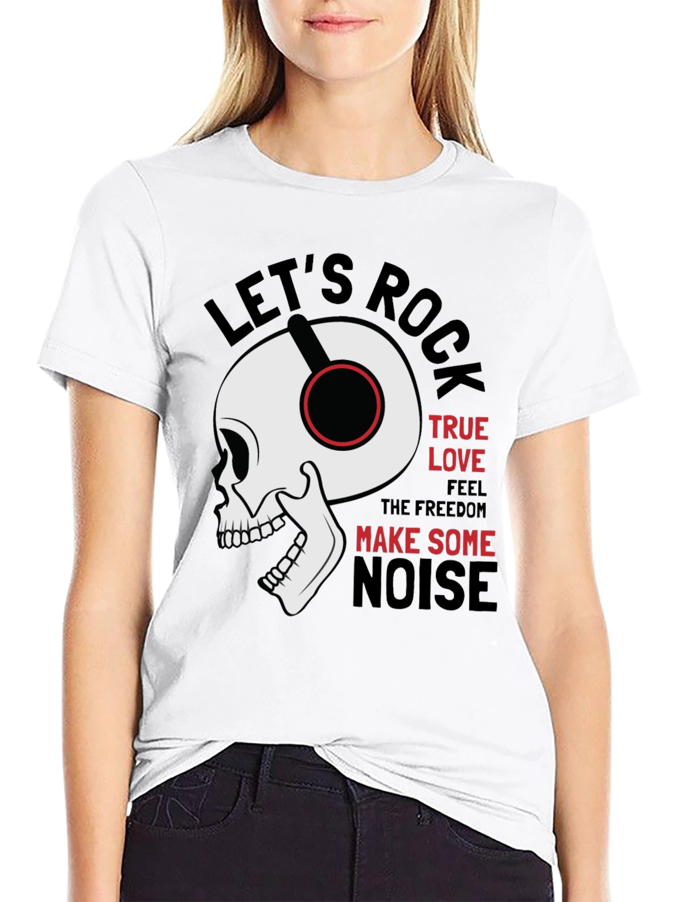 Black Rock Music Graphic Tee - Skull with Headphones view 9
