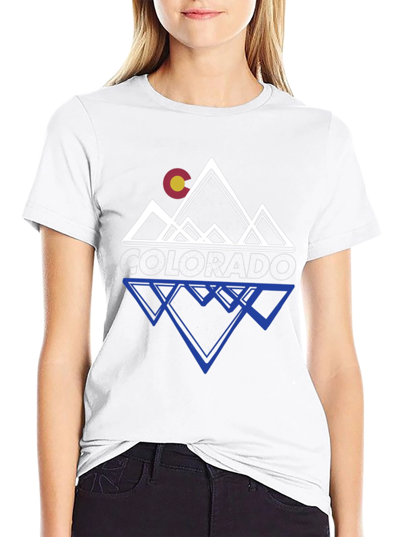 Black Colorado Mountains Graphic Tee - Black Casual T-Shirt view 9