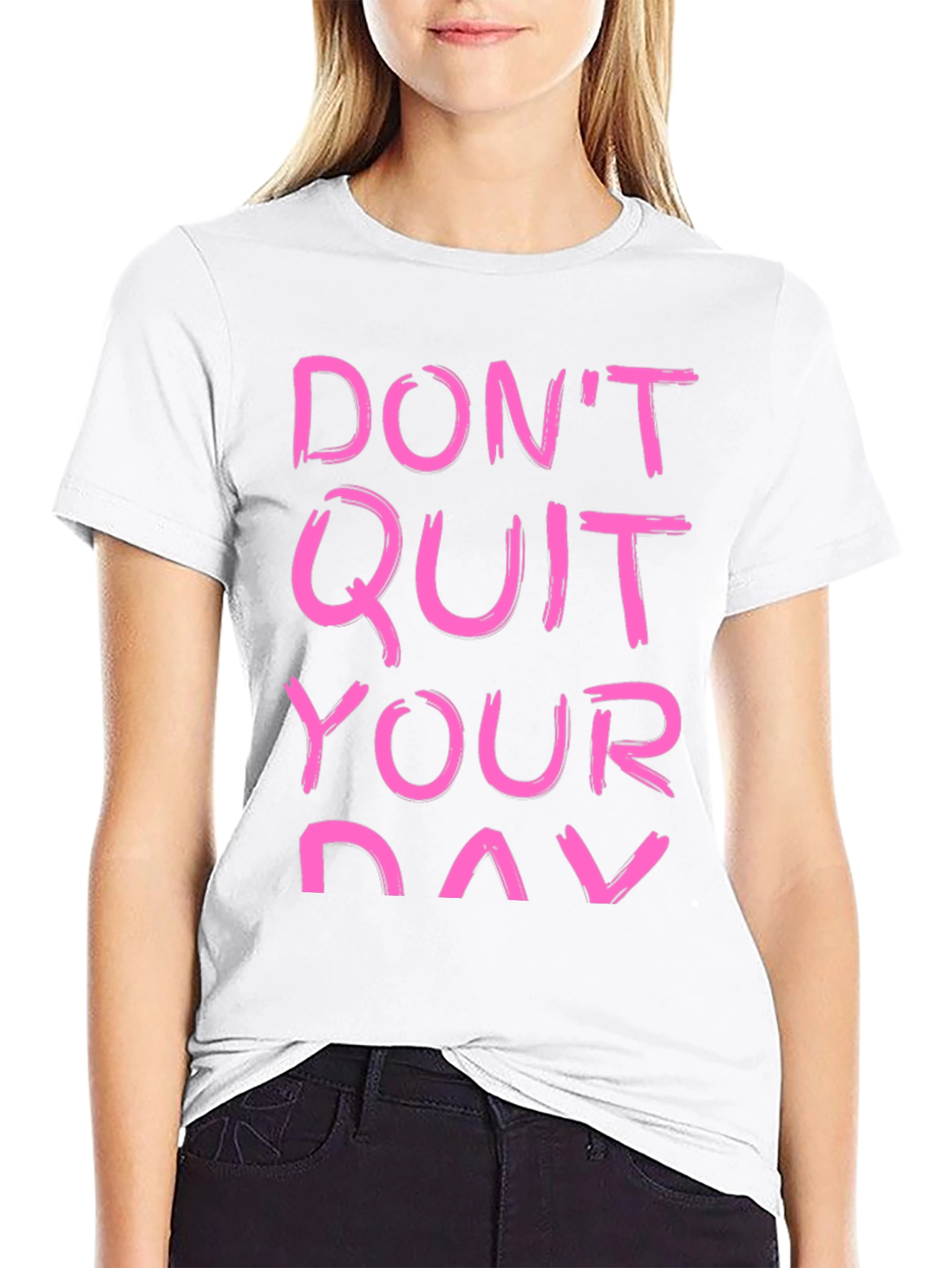 Black Motivational T-Shirt - Don't Quit Your Day Dream view 9