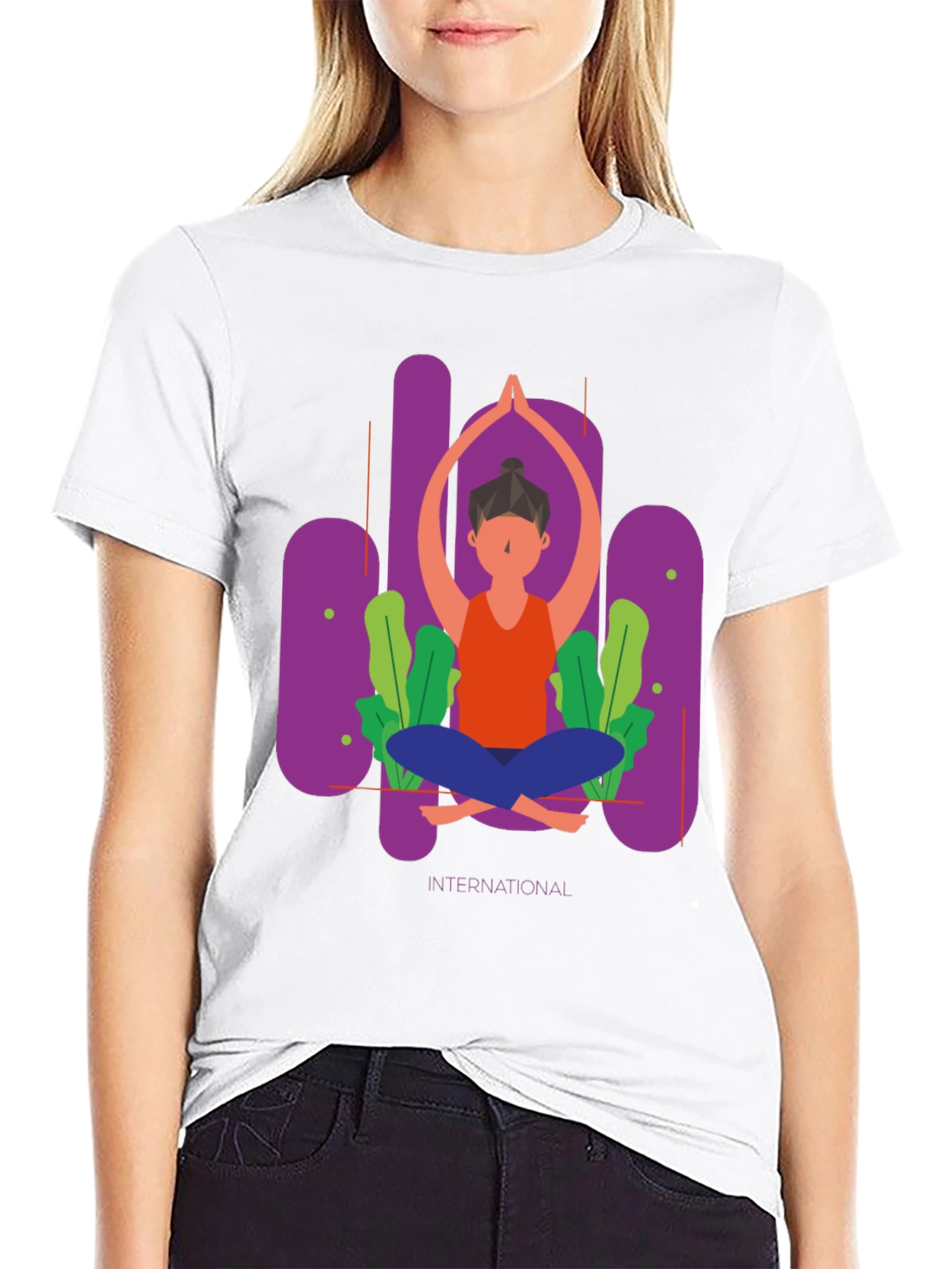 Black Yoga International T-Shirt view 9