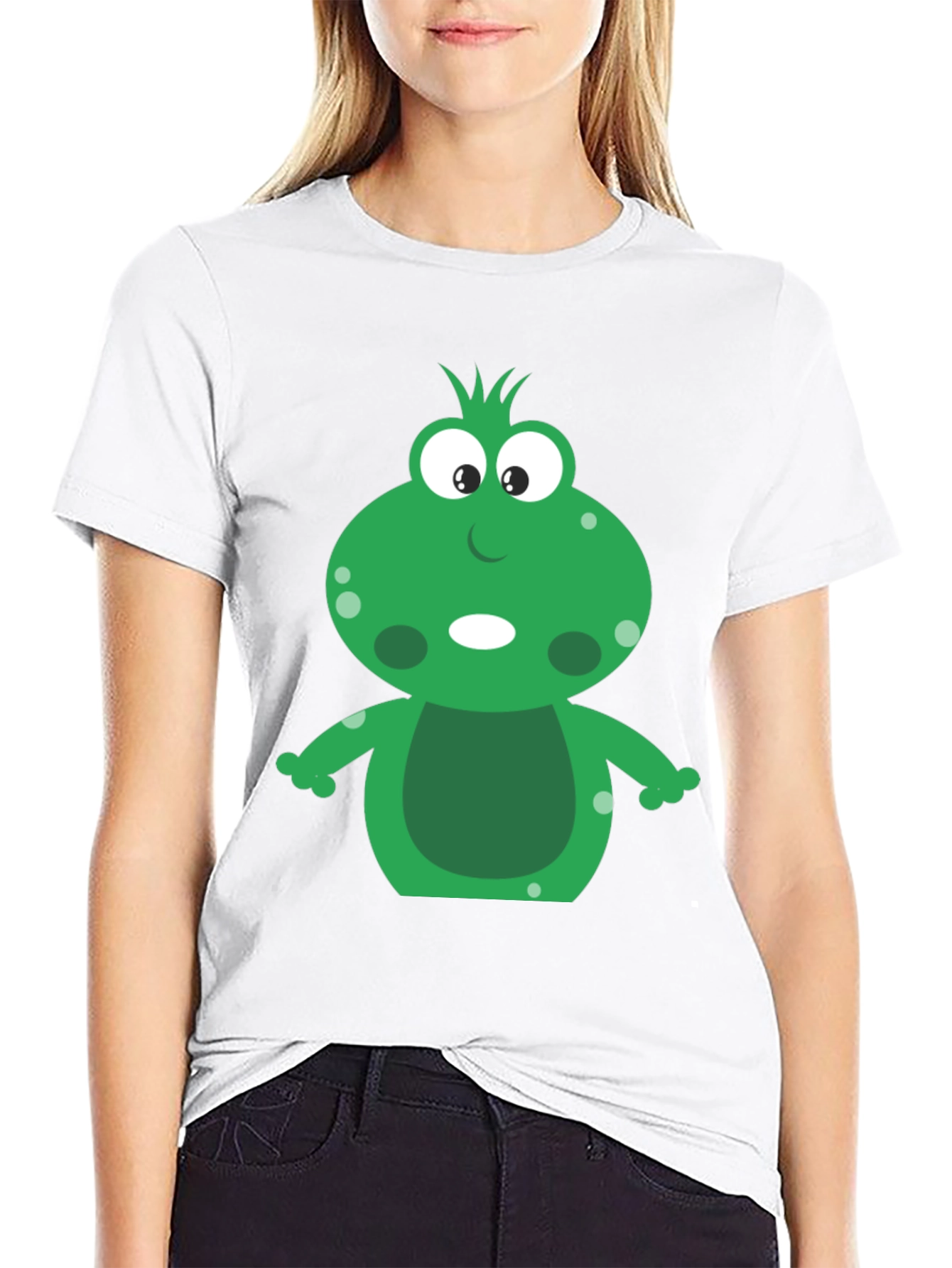 Black Cute Frog Graphic T-Shirt - Unisex view 9