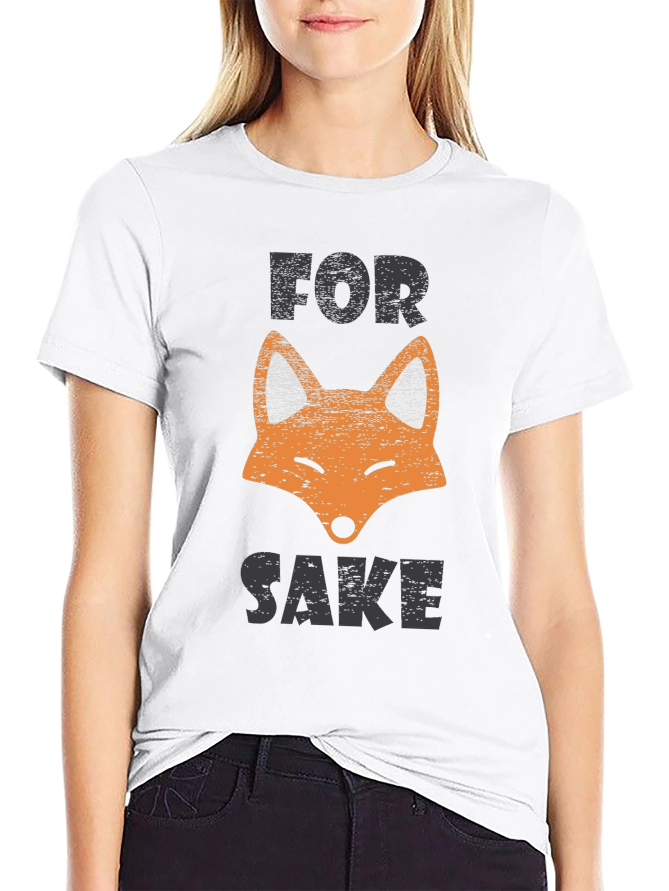 Black For Fox Sake T-Shirt - Novelty Graphic Tee view 9