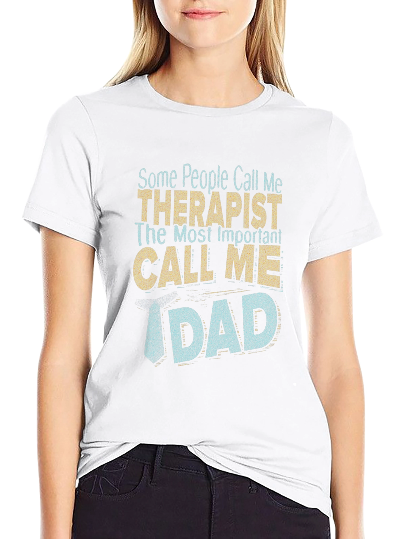 Black Therapist Dad Graphic T-Shirt view 9