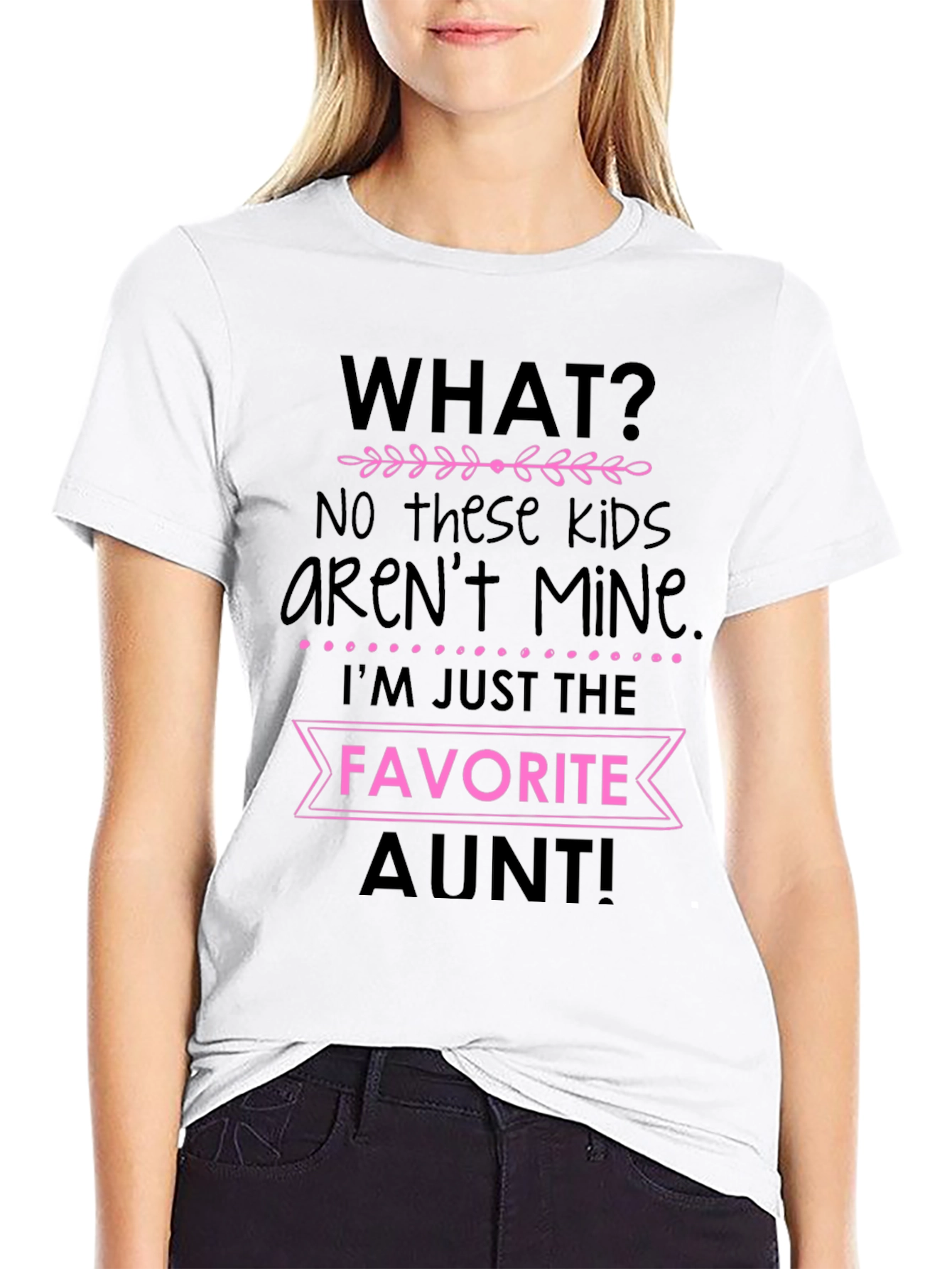 Black Favorite Aunt T-Shirt - Funny Auntie Tee view 9