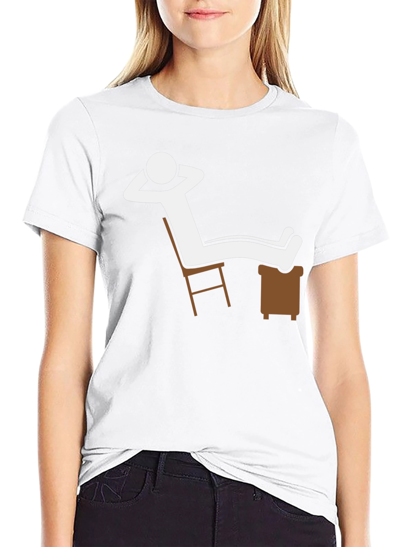 Black Relaxing Stick Figure T-Shirt - Casual Comfort view 9