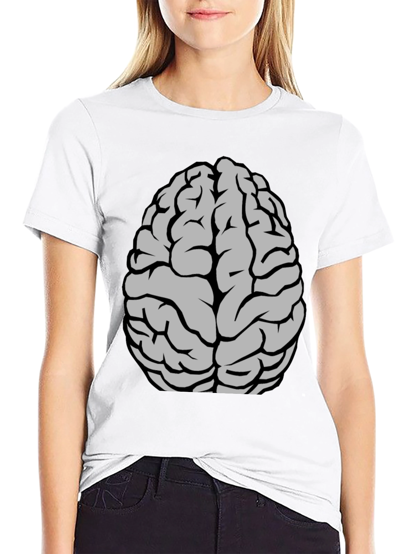 Black Brain Graphic T-Shirt - Clever & Comfy Tee view 9