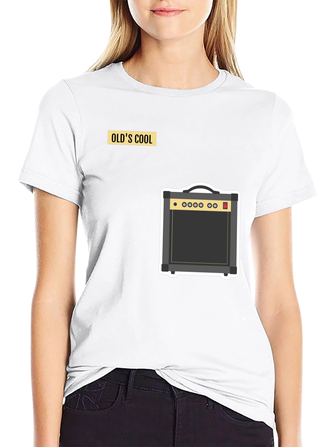 Black Old's Cool Amplifier Graphic Tee view 9