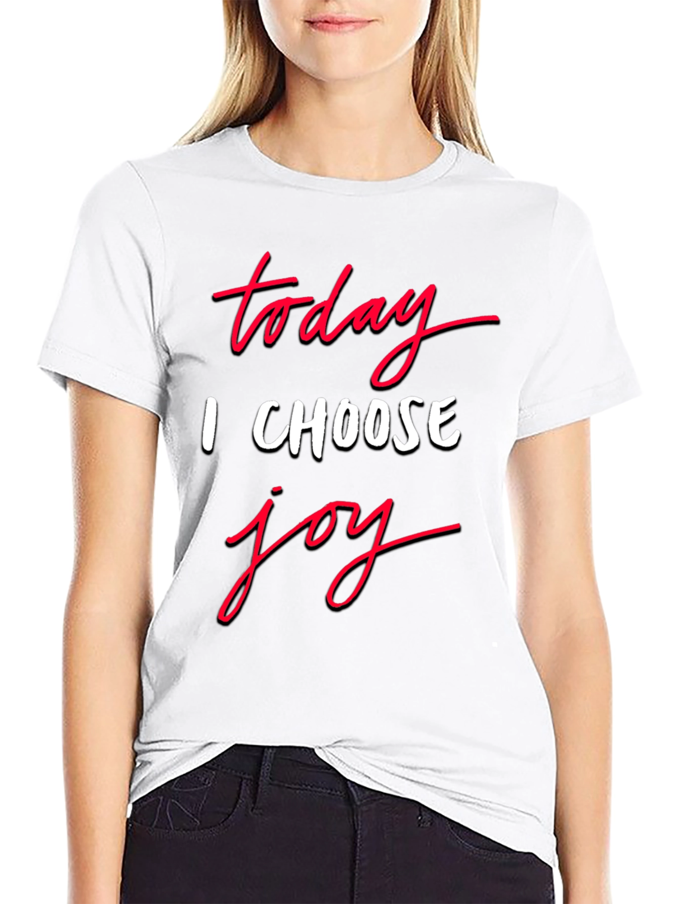 Black Choose Joy Graphic Tee - Inspirational T-Shirt view 9