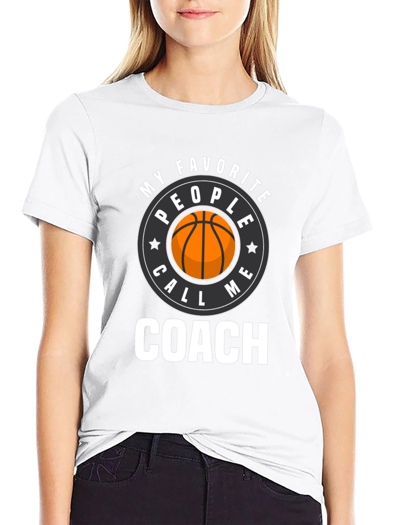 Black Basketball Coach Graphic T-Shirt view 9