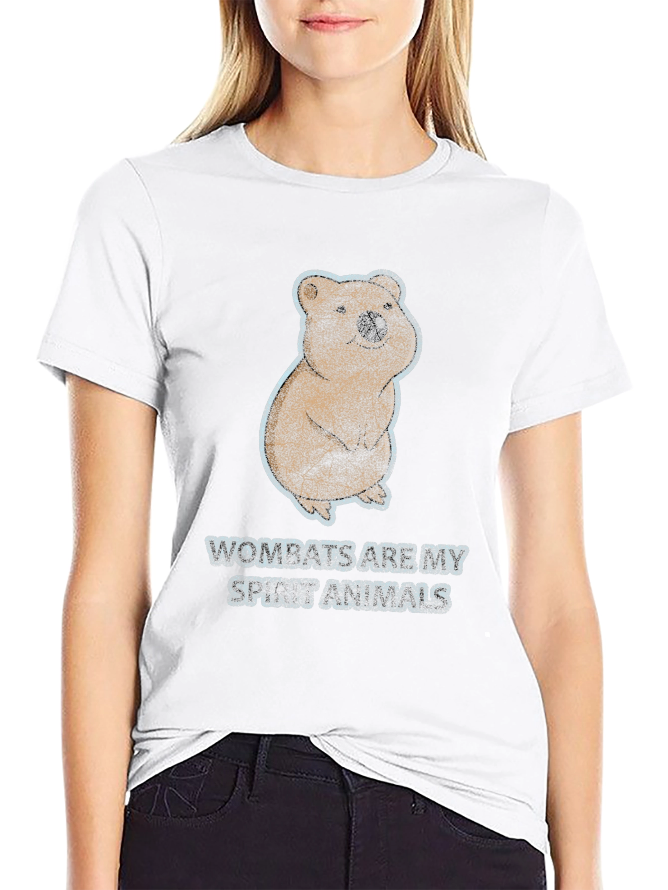 Black Wombats Are My Spirit Animals Graphic T-Shirt view 9