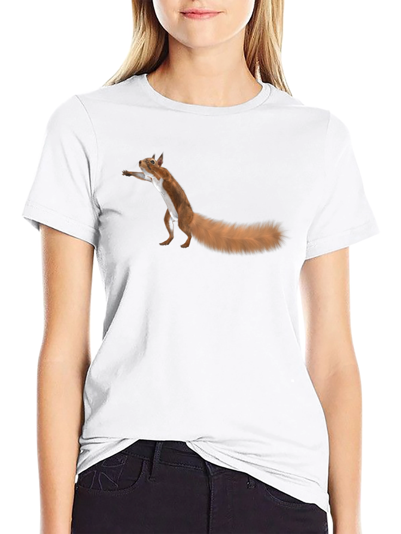Black Squirrel Graphic Tee - Fun Black T-Shirt view 9