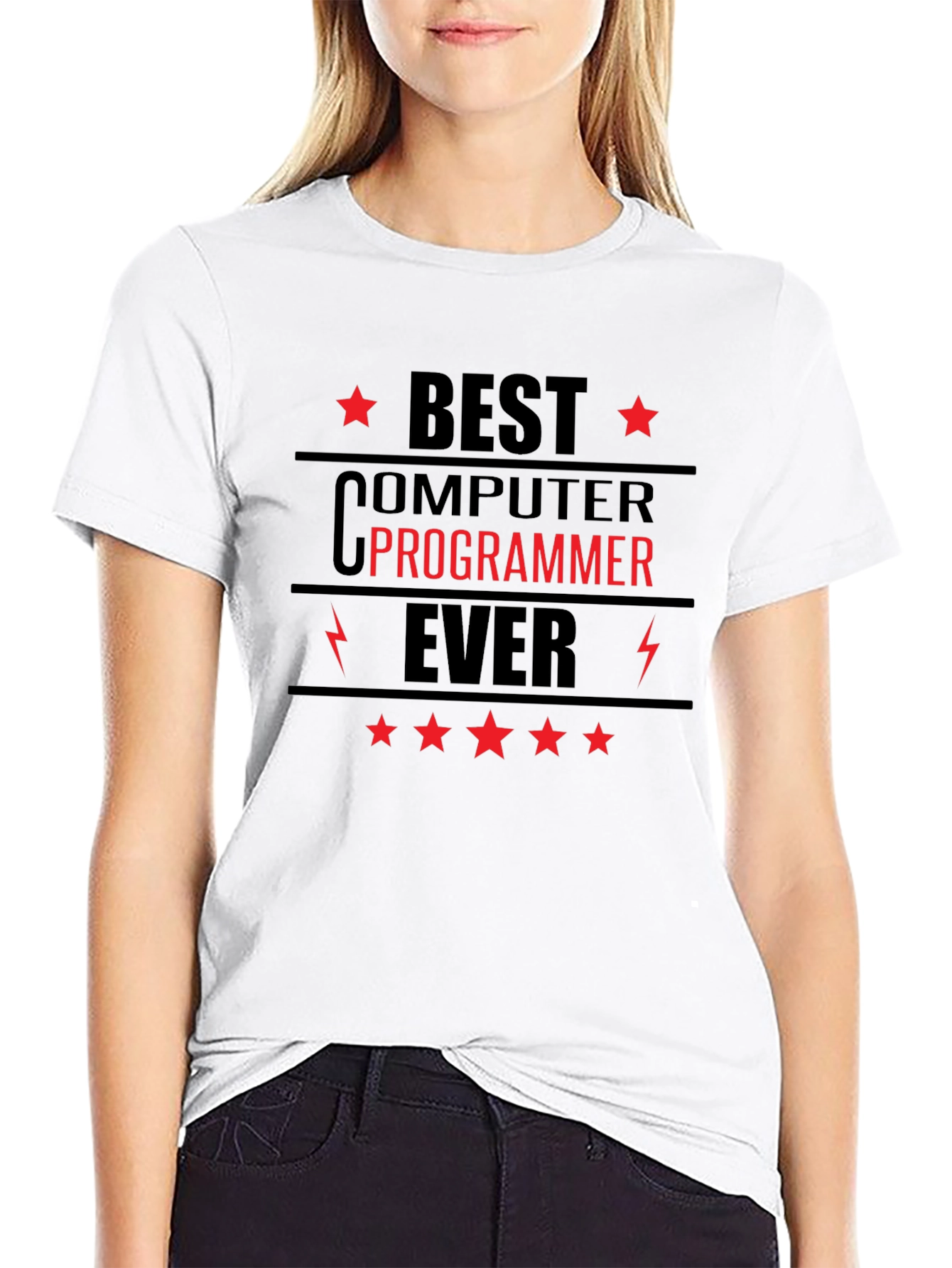 Black Best Computer Programmer Ever T-Shirt view 9