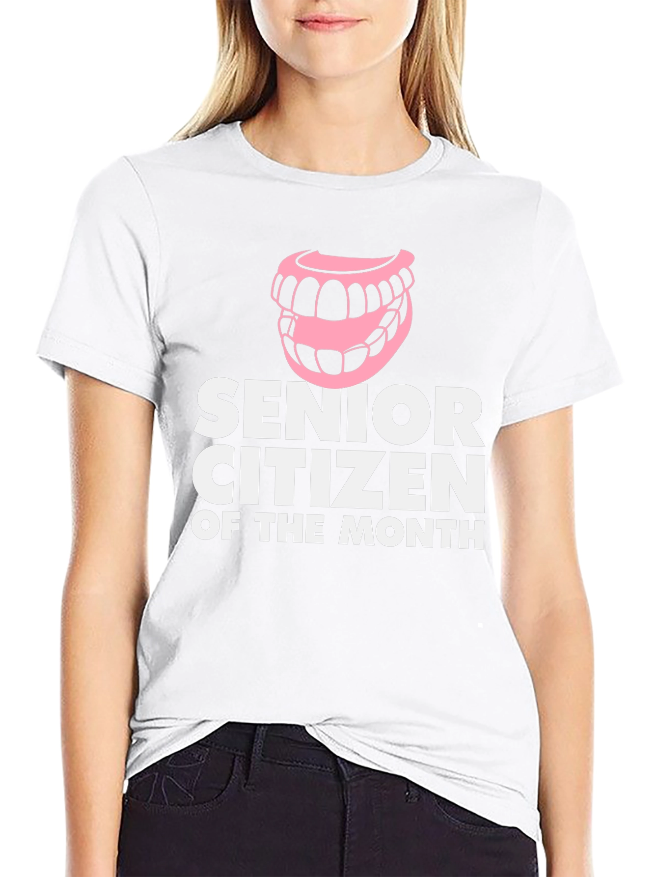 Black Senior Citizen of the Month T-Shirt Funny Dentures view 9