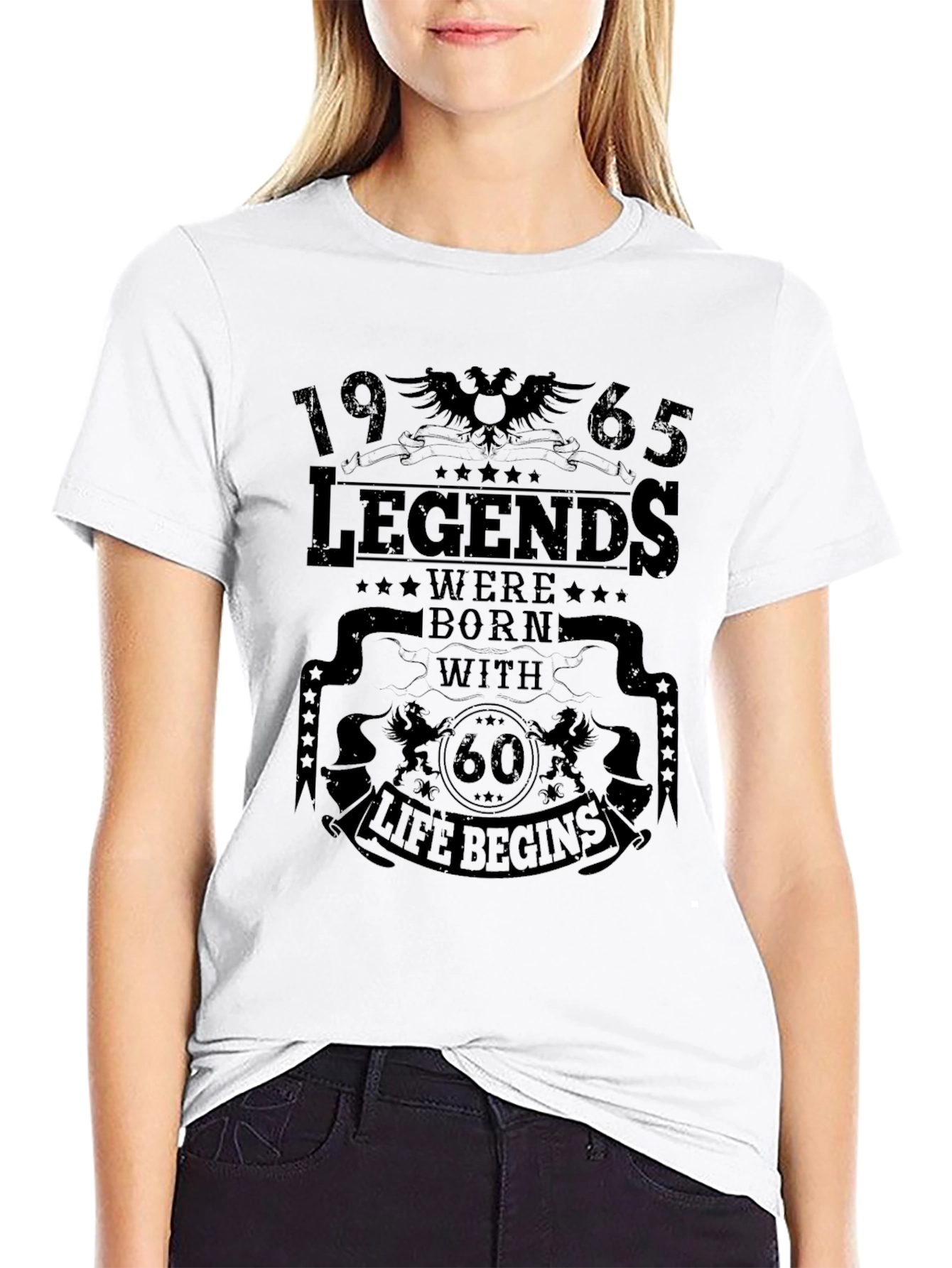 Black Legends Born in 1965 - 60th Birthday T-Shirt view 9