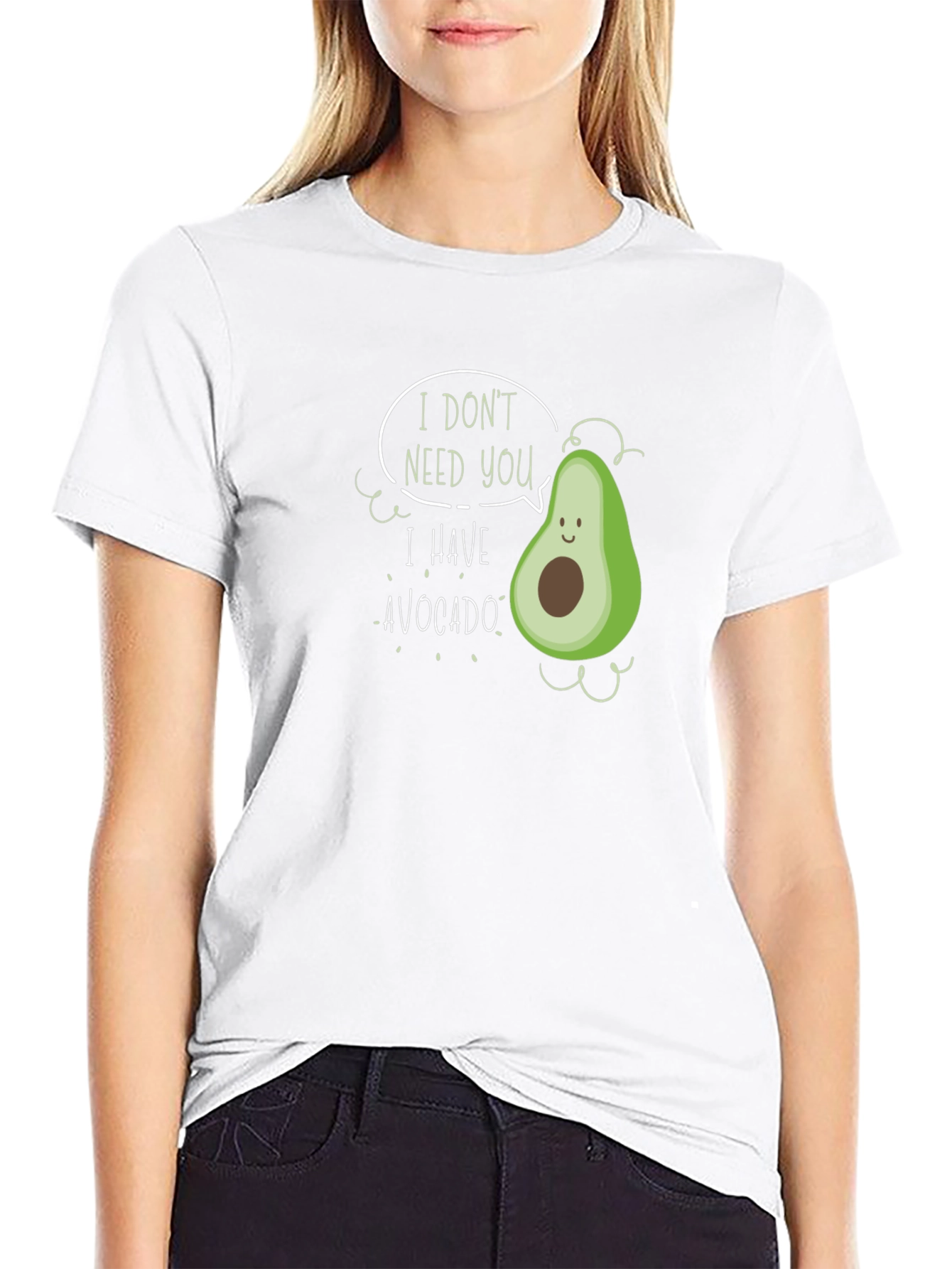 Black Funny Avocado Graphic Black T-Shirt view 9