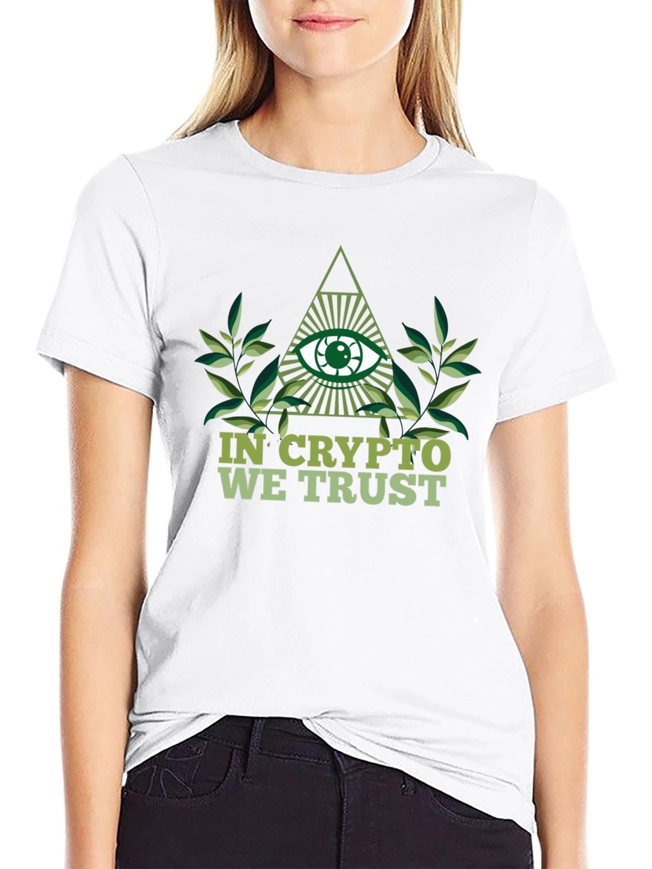 Black Crypto Trust T-Shirt - Illuminati Eye Design view 9