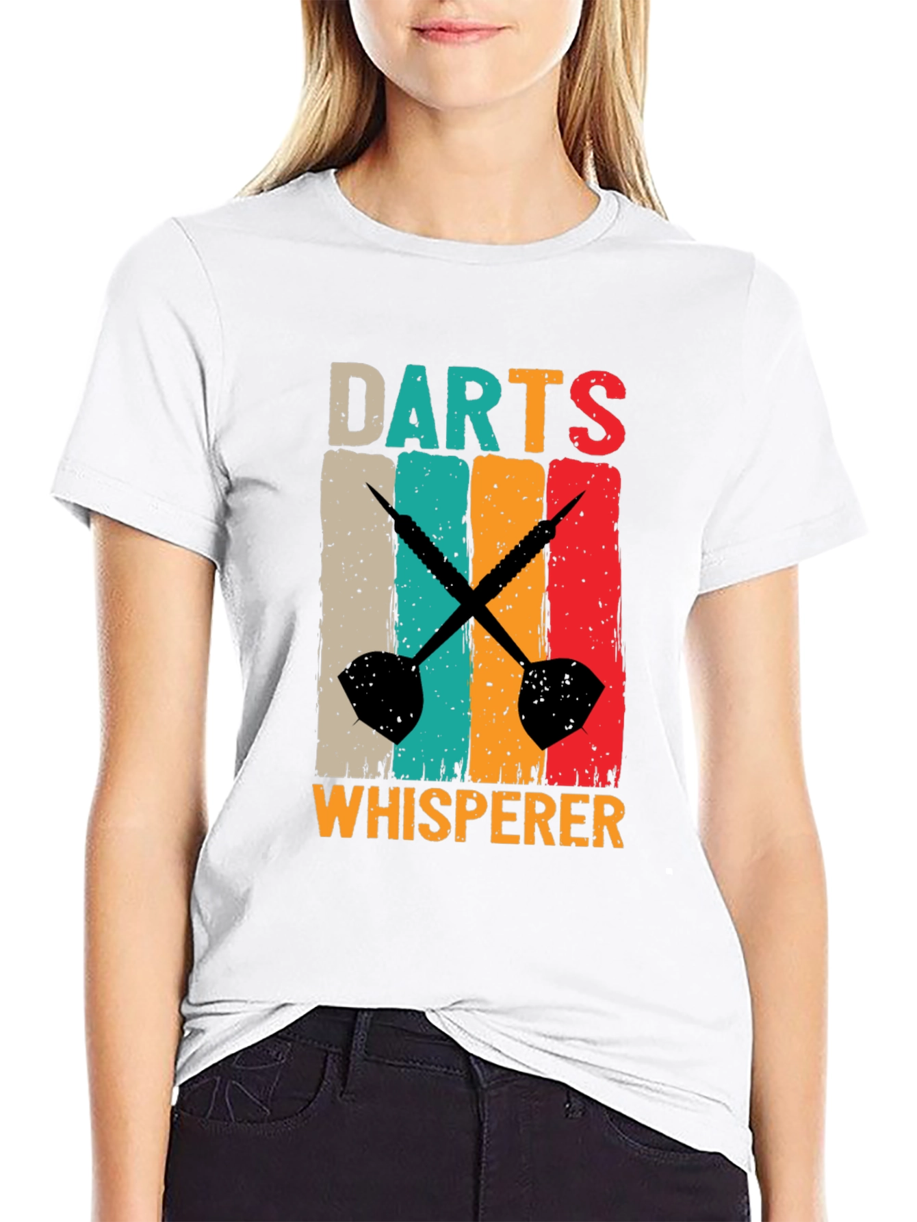 Black Darts Whisperer Graphic T-Shirt view 9