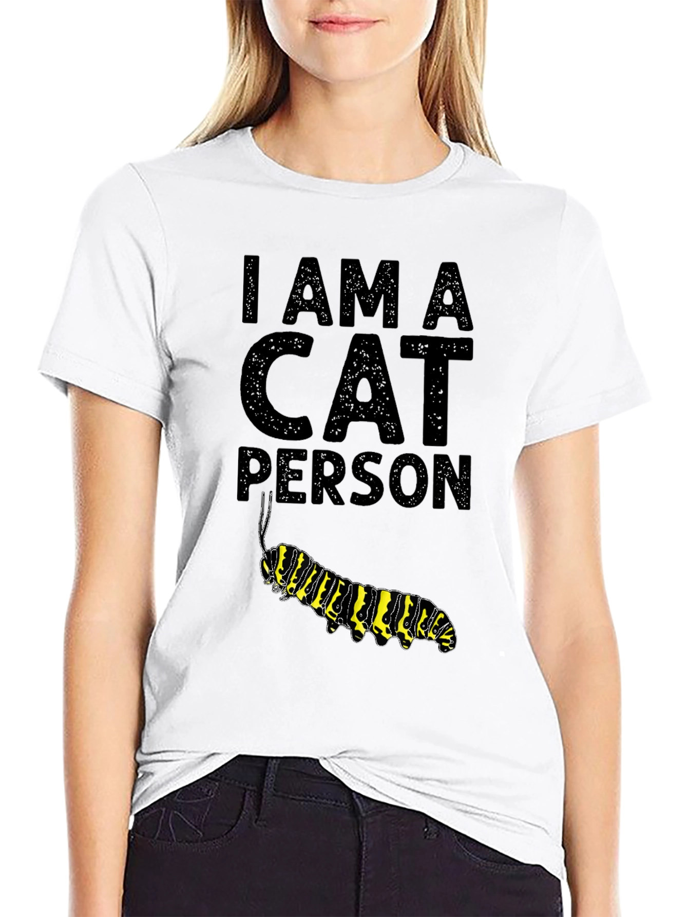 Black I Am A Cat Person T-Shirt - Novelty Graphic Tee view 9