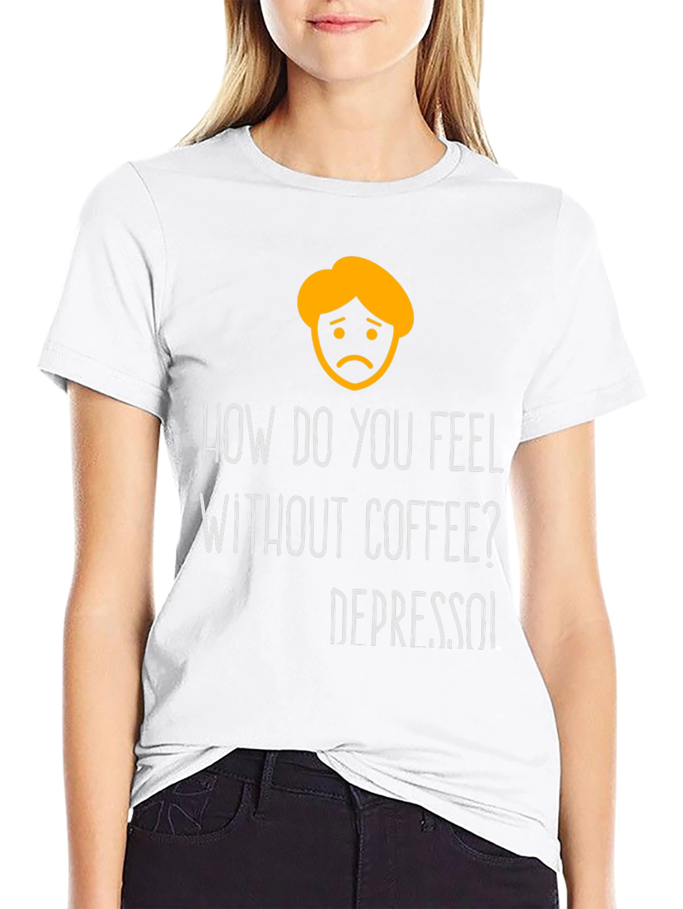 Black Depresso Funny T-Shirt - Coffee Lover Tee view 9