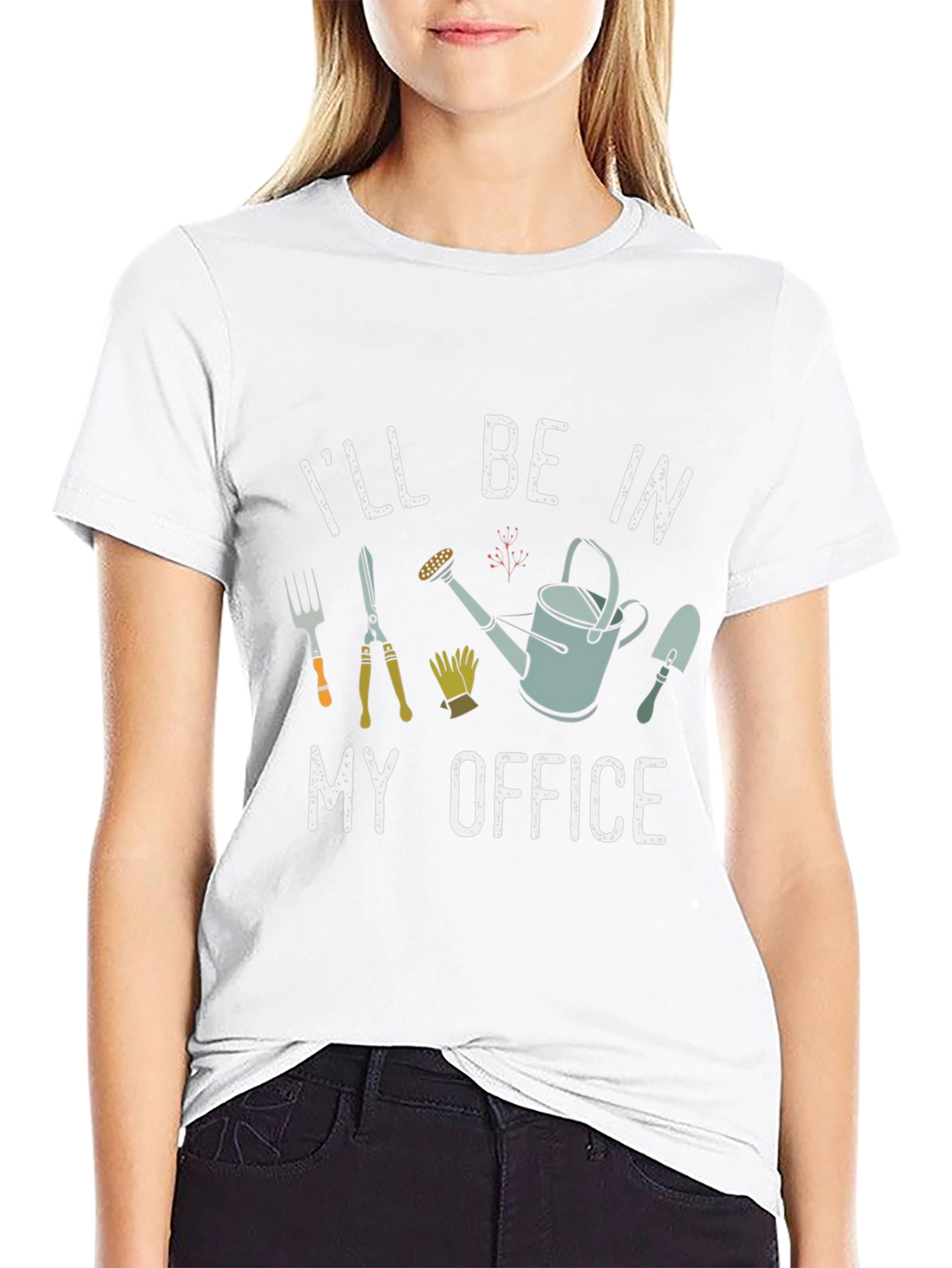 Black Gardening Office T-Shirt - Gardener Gift view 9