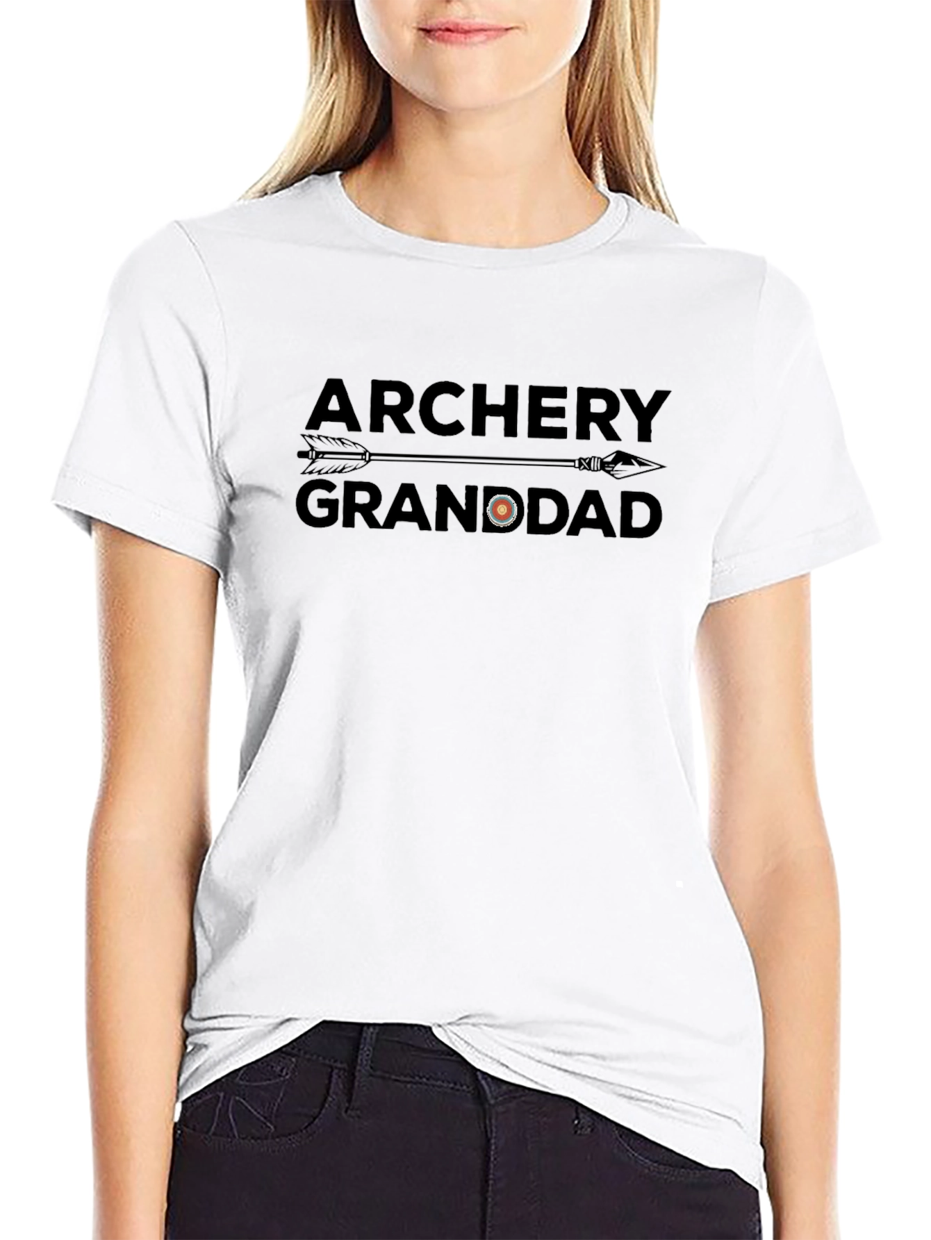Black Archery Grandad T-Shirt - Archer Dad Gift view 9