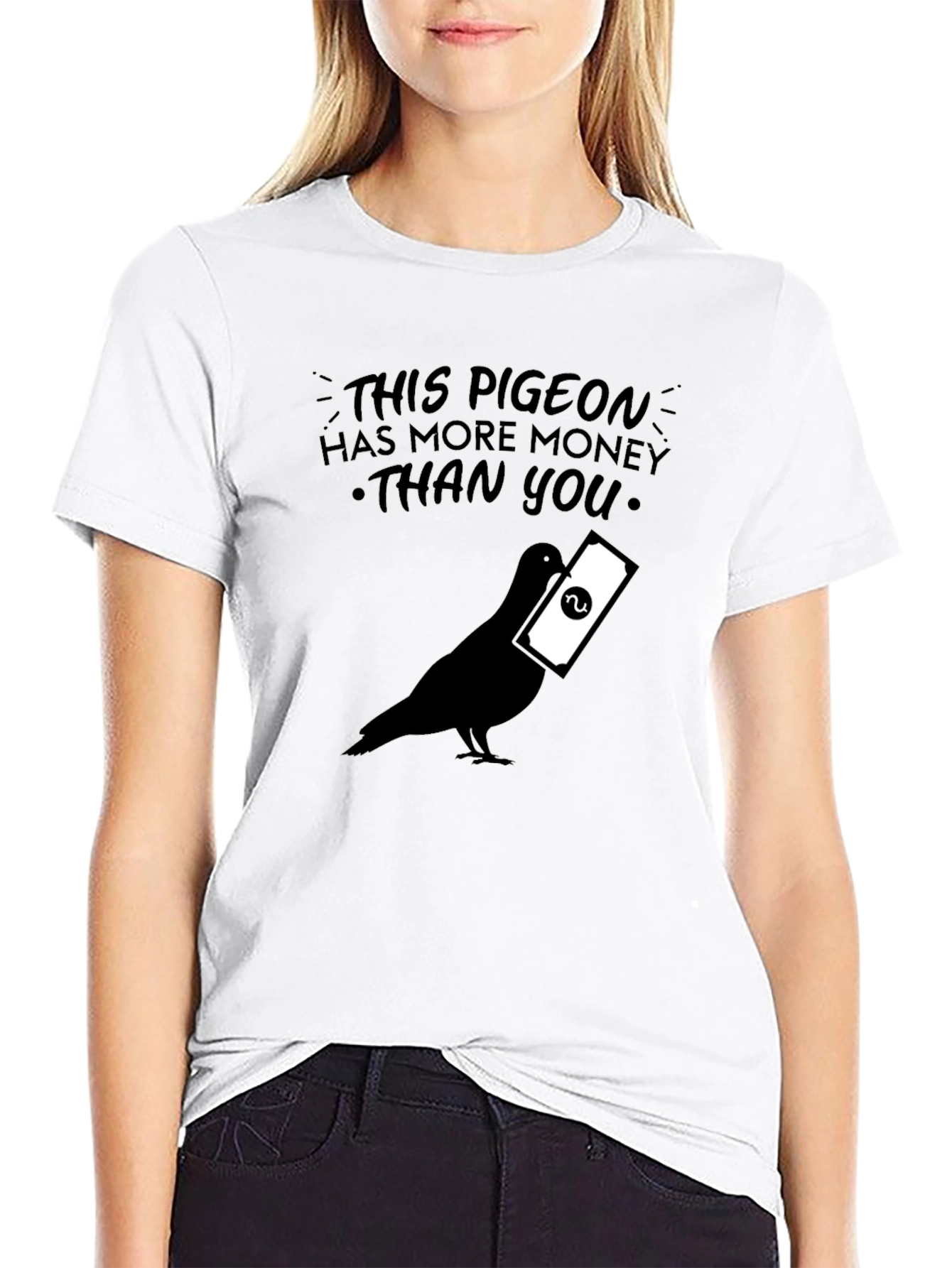 Black This Pigeon Has More Money Than You - Graphic T-Shirt view 9