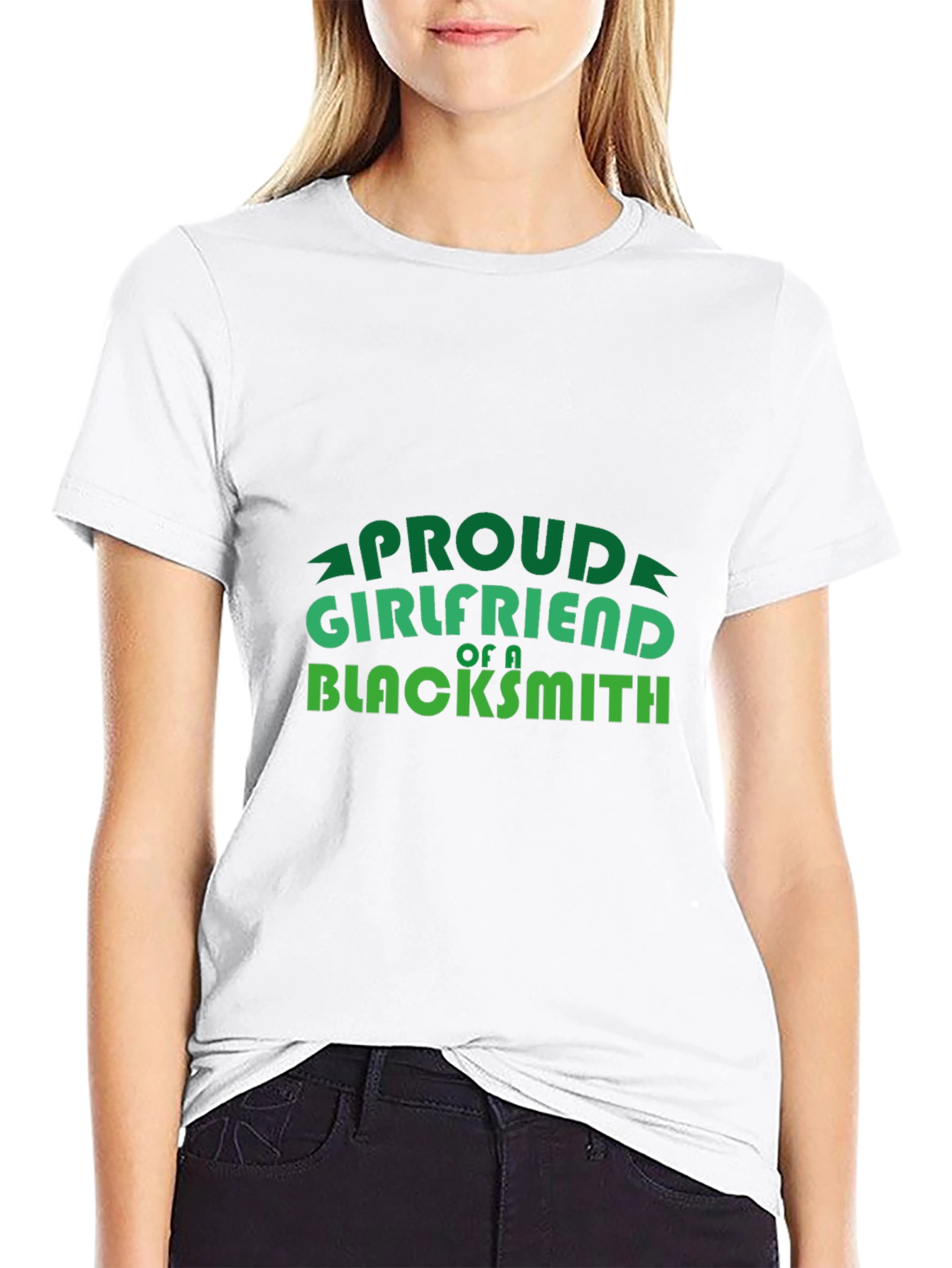 Black Proud Girlfriend of a Blacksmith T-Shirt view 9