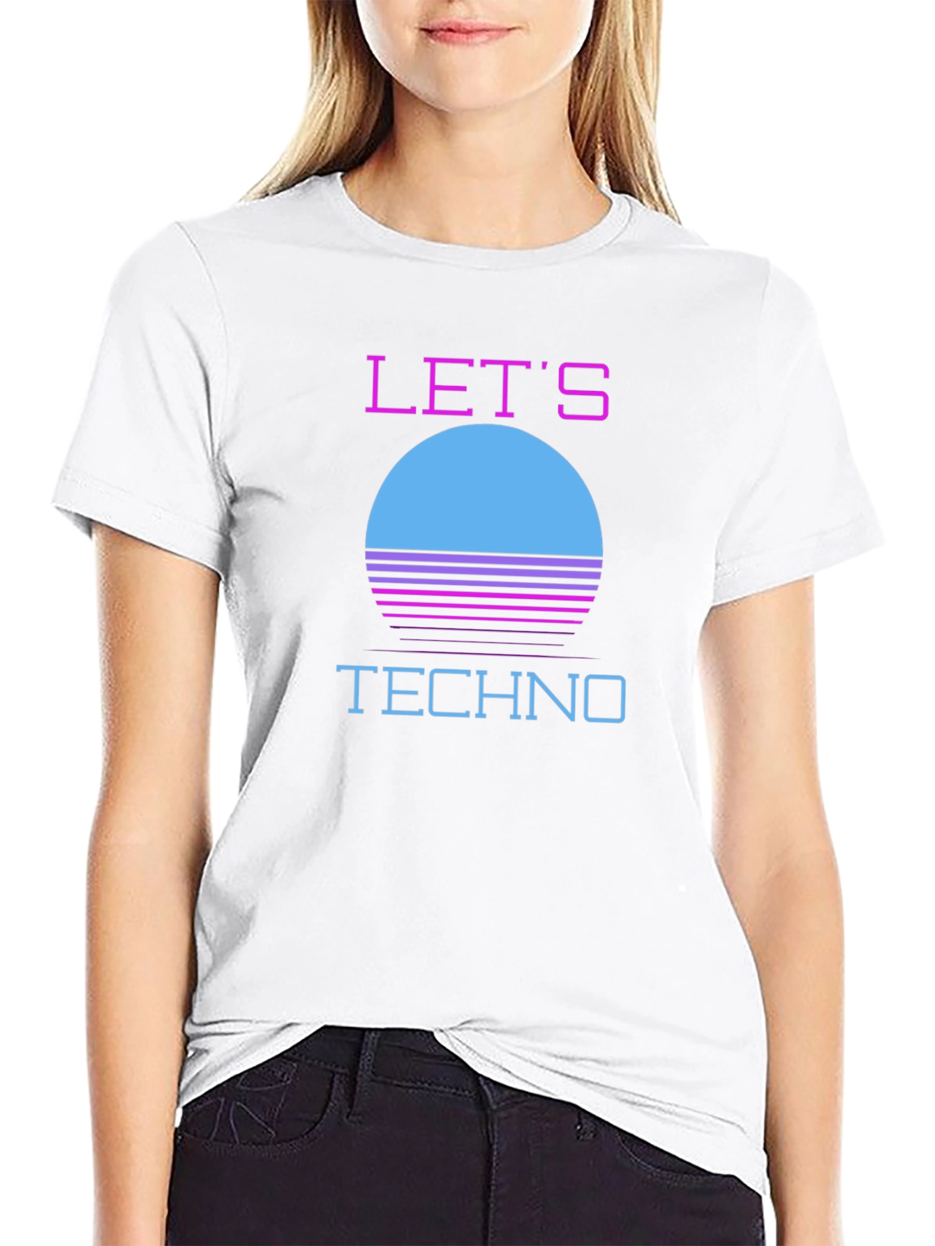 Retro Let's Techno T-Shirt - 80s Inspired Design - 9