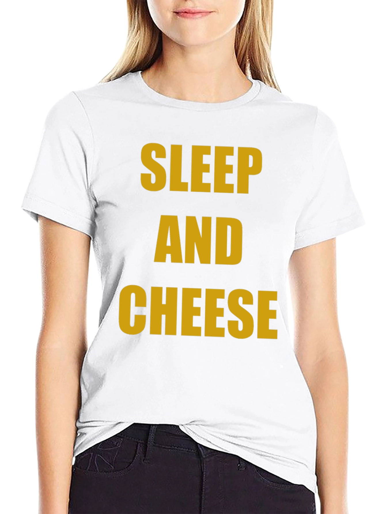 Black Sleep and Cheese Graphic Tee - Novelty T-Shirt view 9