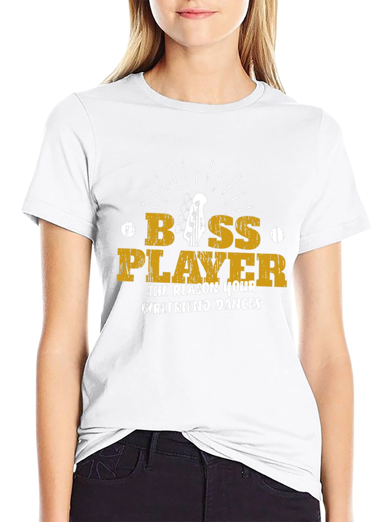 Black Bass Player T-Shirt - The Reason Your Girlfriend Dances! view 9