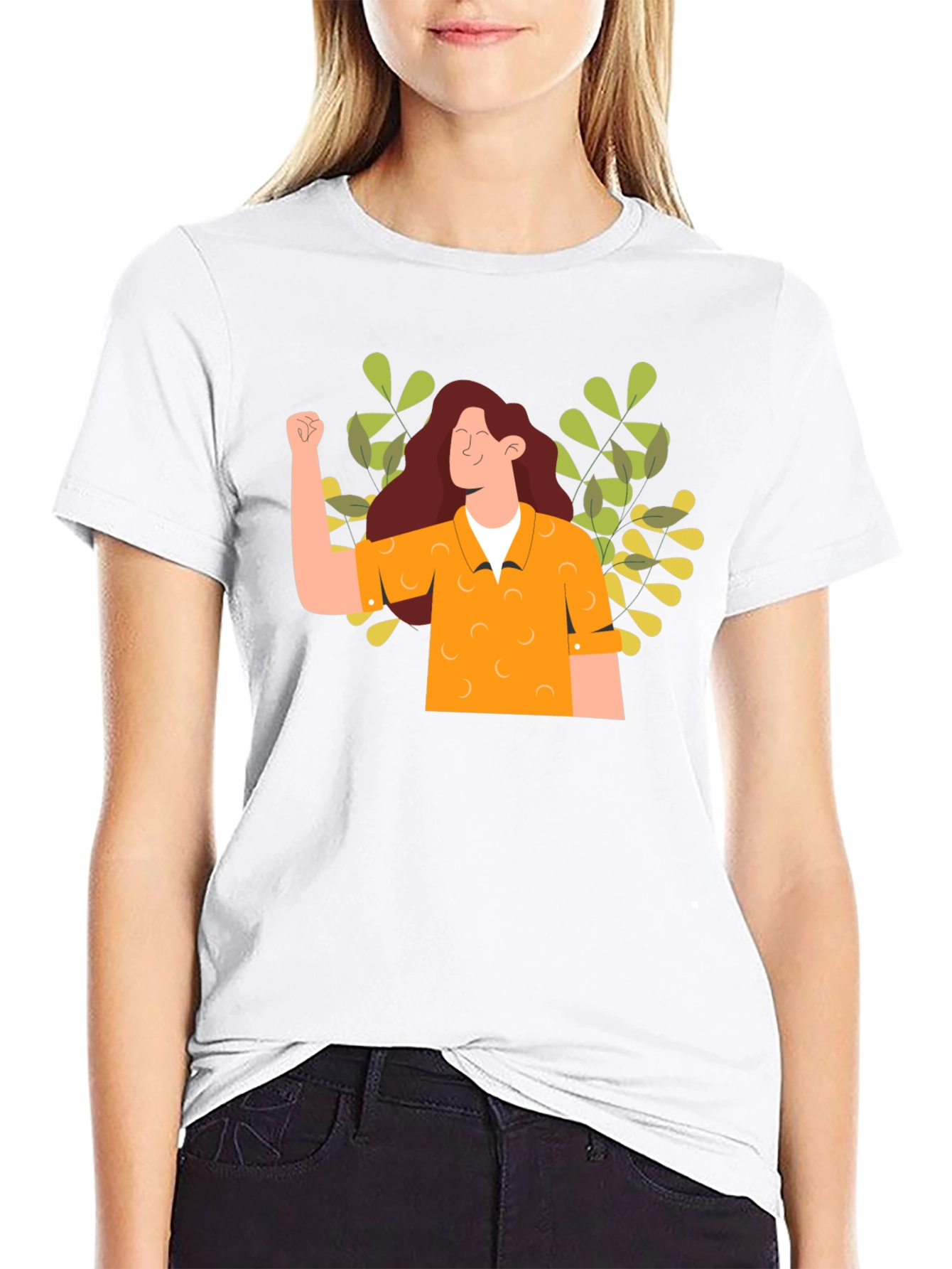 Black Empowered Woman Graphic Tee - Black view 9