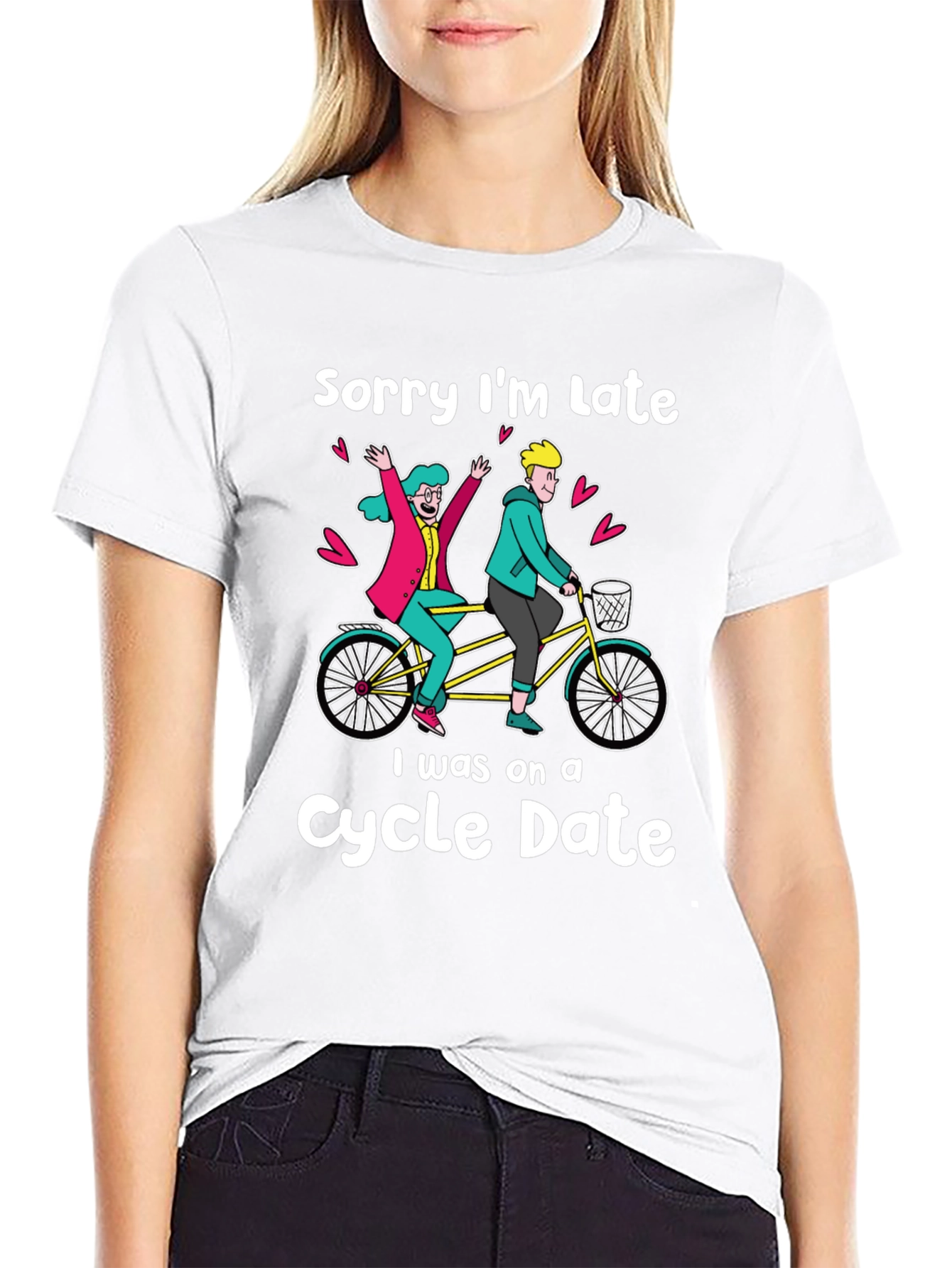 Black Funny Cycle Date Graphic Tee - Unisex view 9