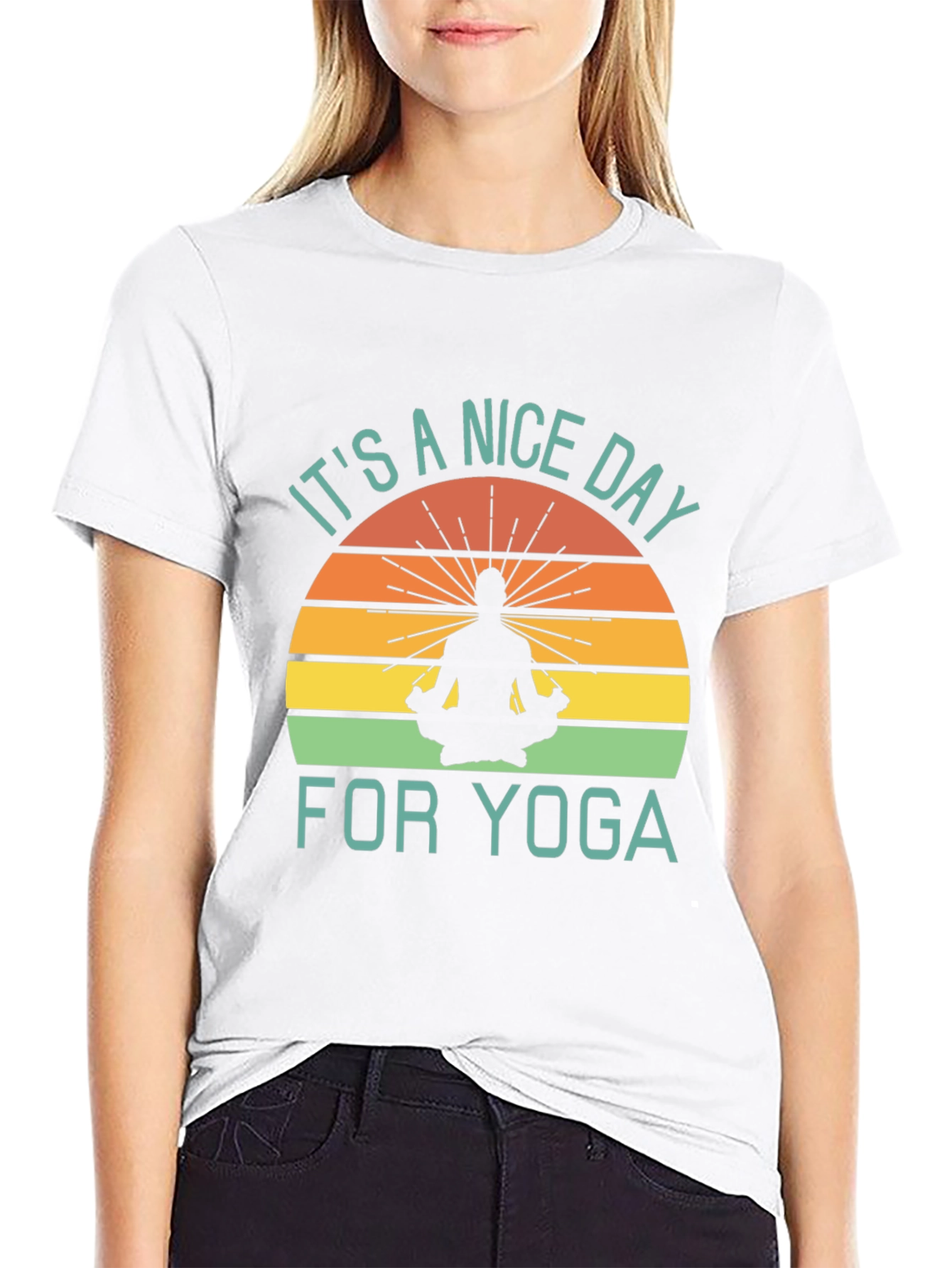 Black Yoga Day T-Shirt view 9