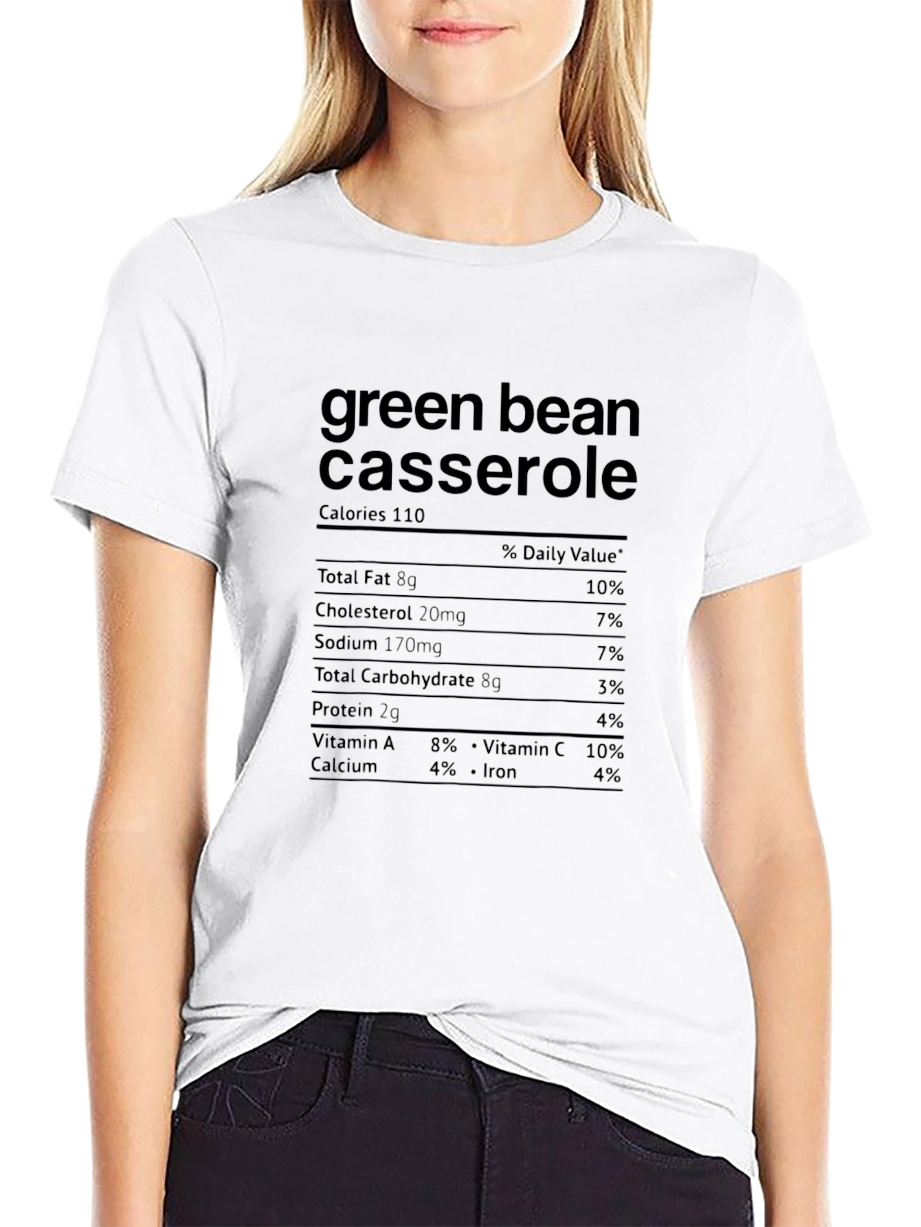 Black Green Bean Casserole Nutrition Facts T-Shirt view 9