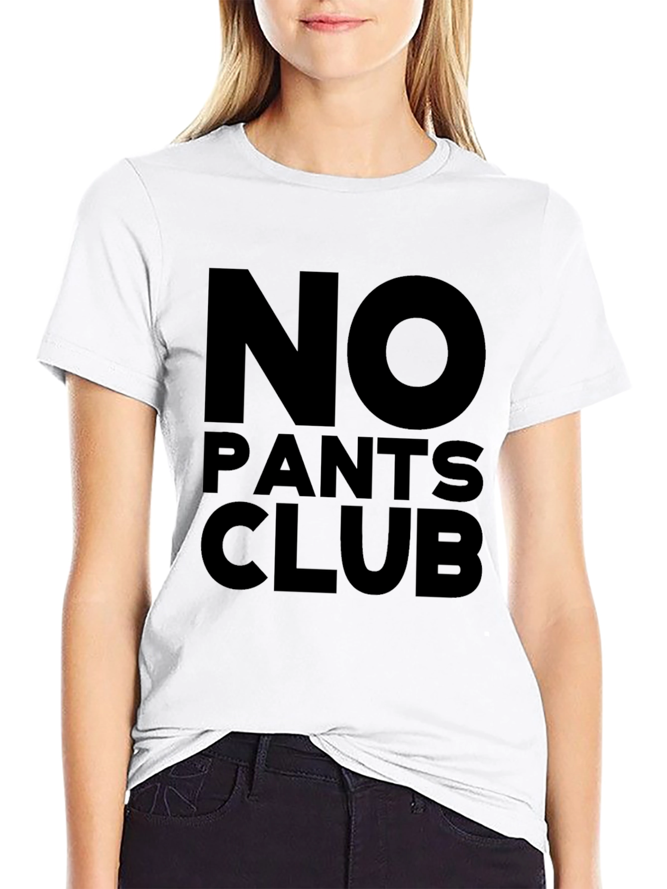 Black No Pants Club Black T-Shirt view 9
