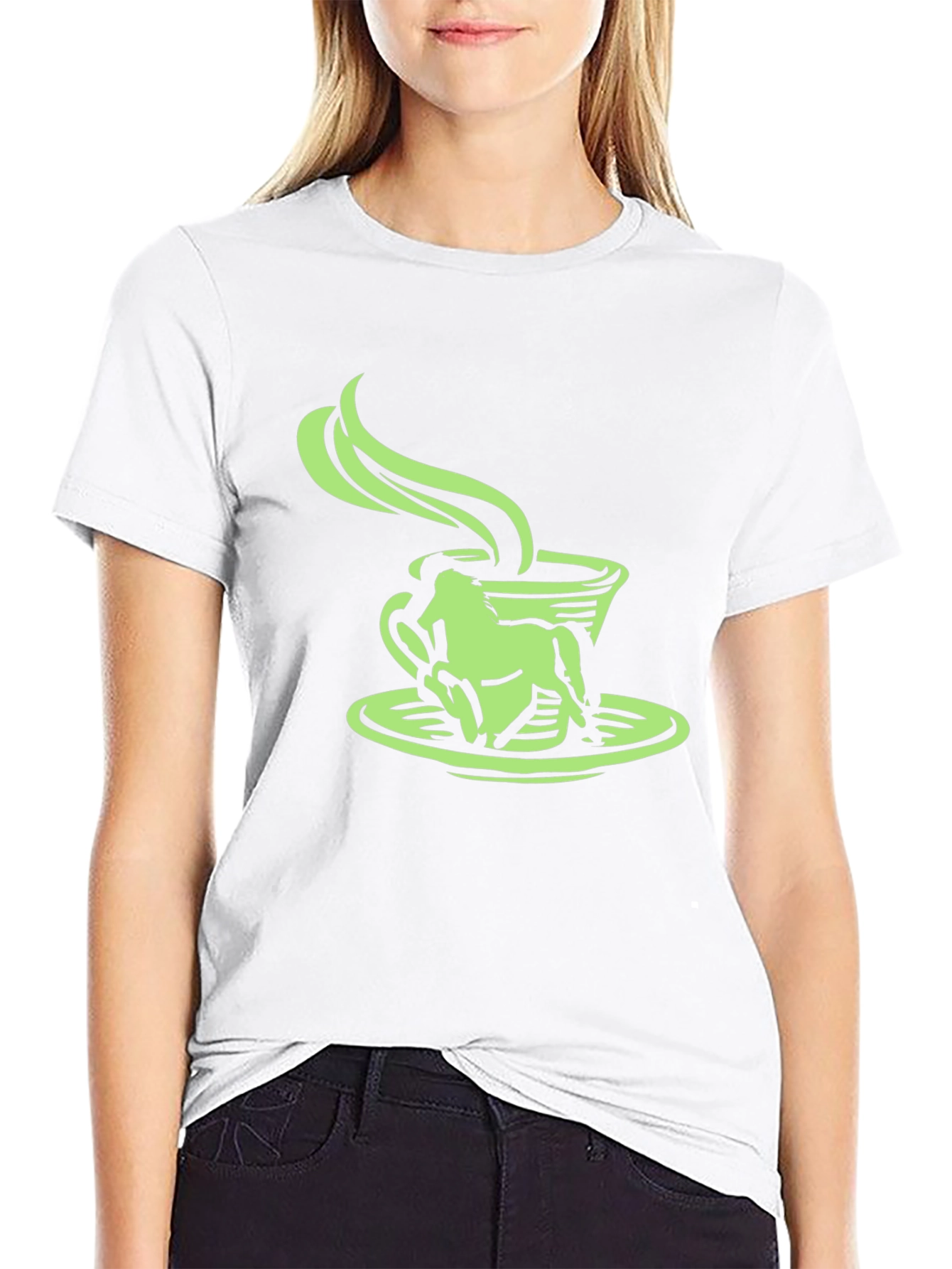 Black Frog in a Coffee Cup Graphic Tee view 9