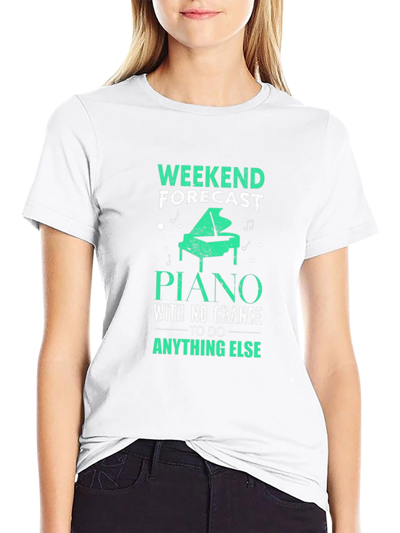 Black Weekend Forecast Piano T-Shirt - Music Lover Gift view 9