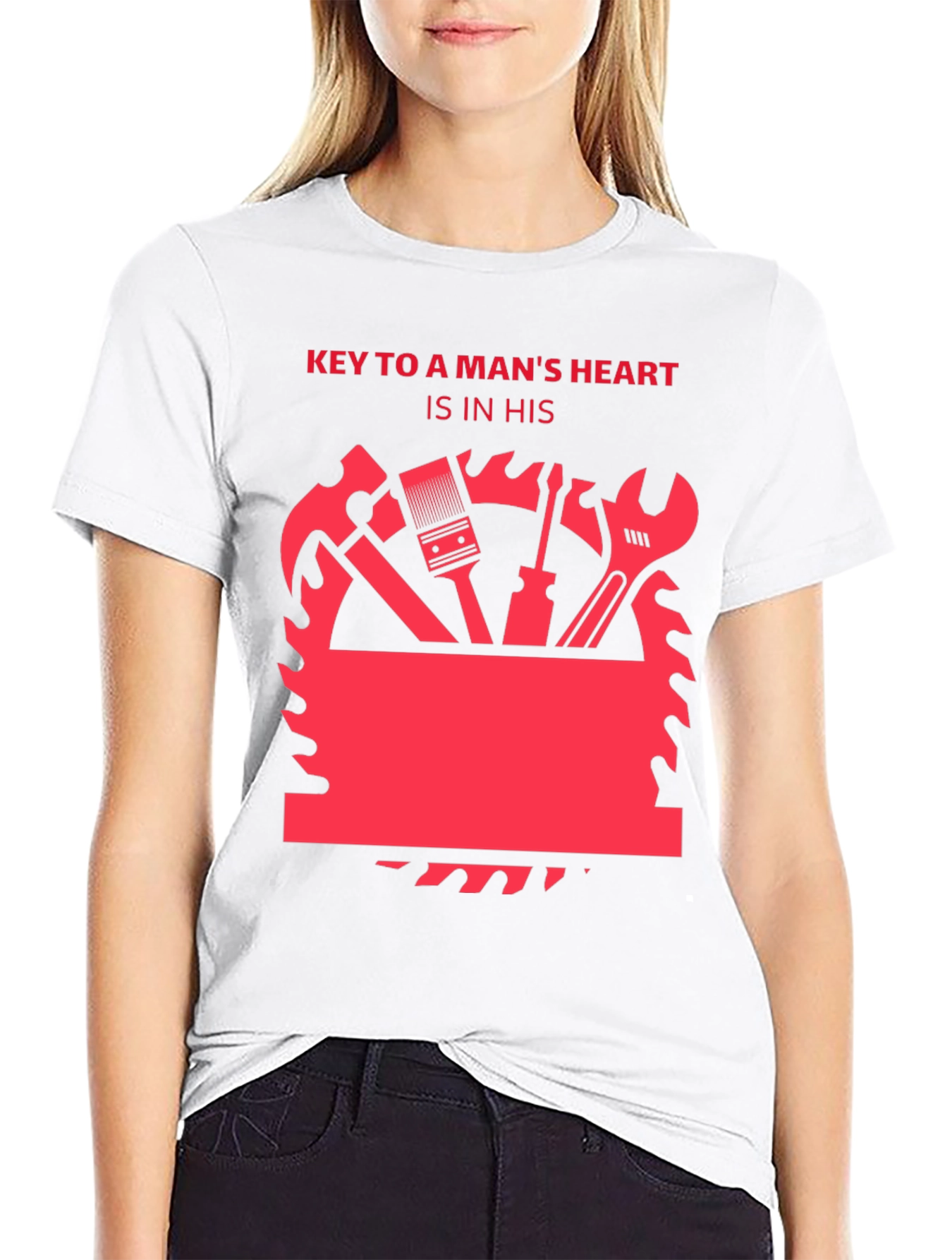 Black Key to a Man's Heart Graphic T-Shirt view 9